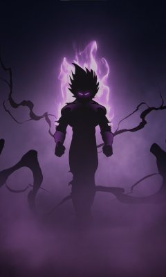 Download wallpaper 240x400 vegeta's true power, minimal, old mobile ...