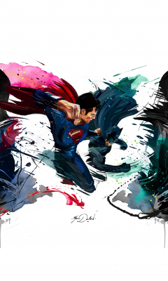 Batman vs superman, 4k, sketch artwork, 240x400 wallpaper