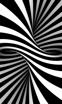 Download wallpaper 240x400 bw, black-white, stripes, optical illusion ...