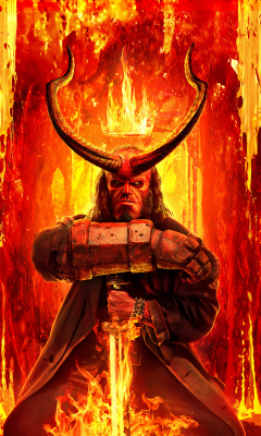 Red, Hellboy, David Harbour, 2019 movie, 240x400 wallpaper
