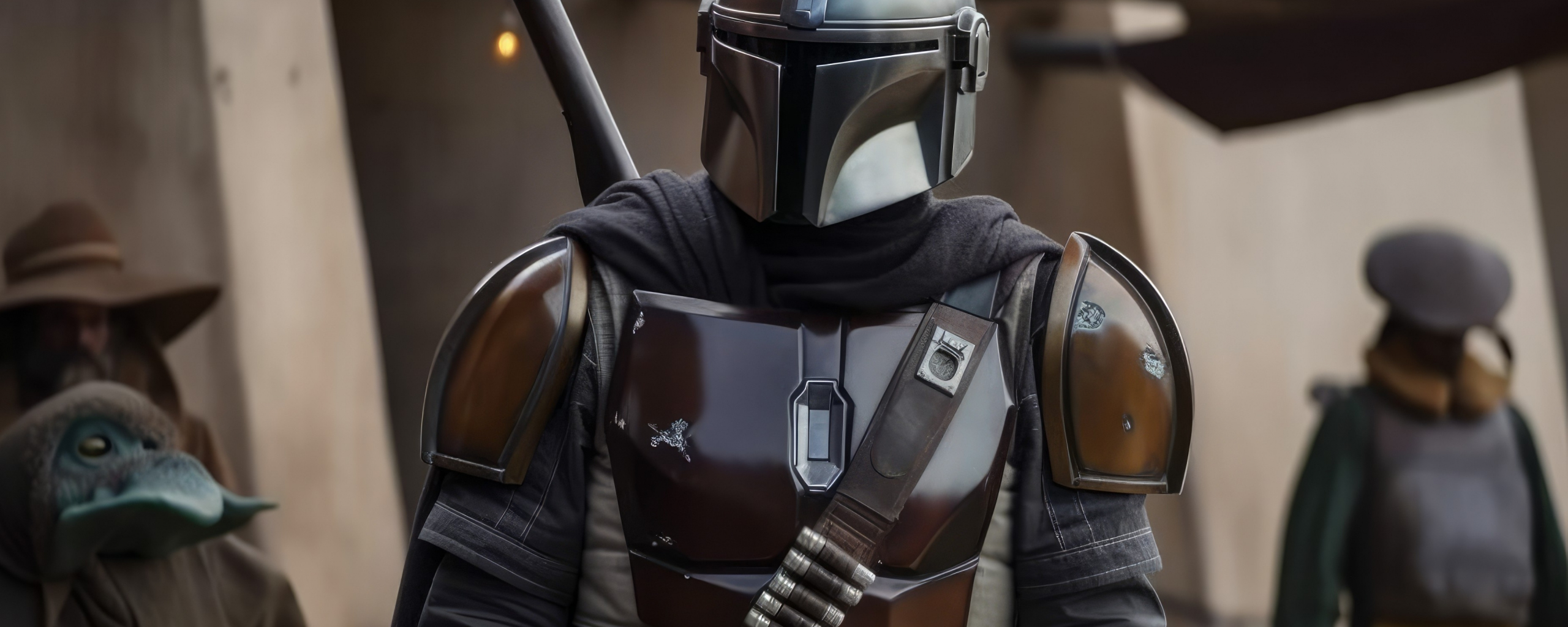 Download Wallpaper 2560x1024 The Mandalorian, Season 3, 2023, Ai Art 