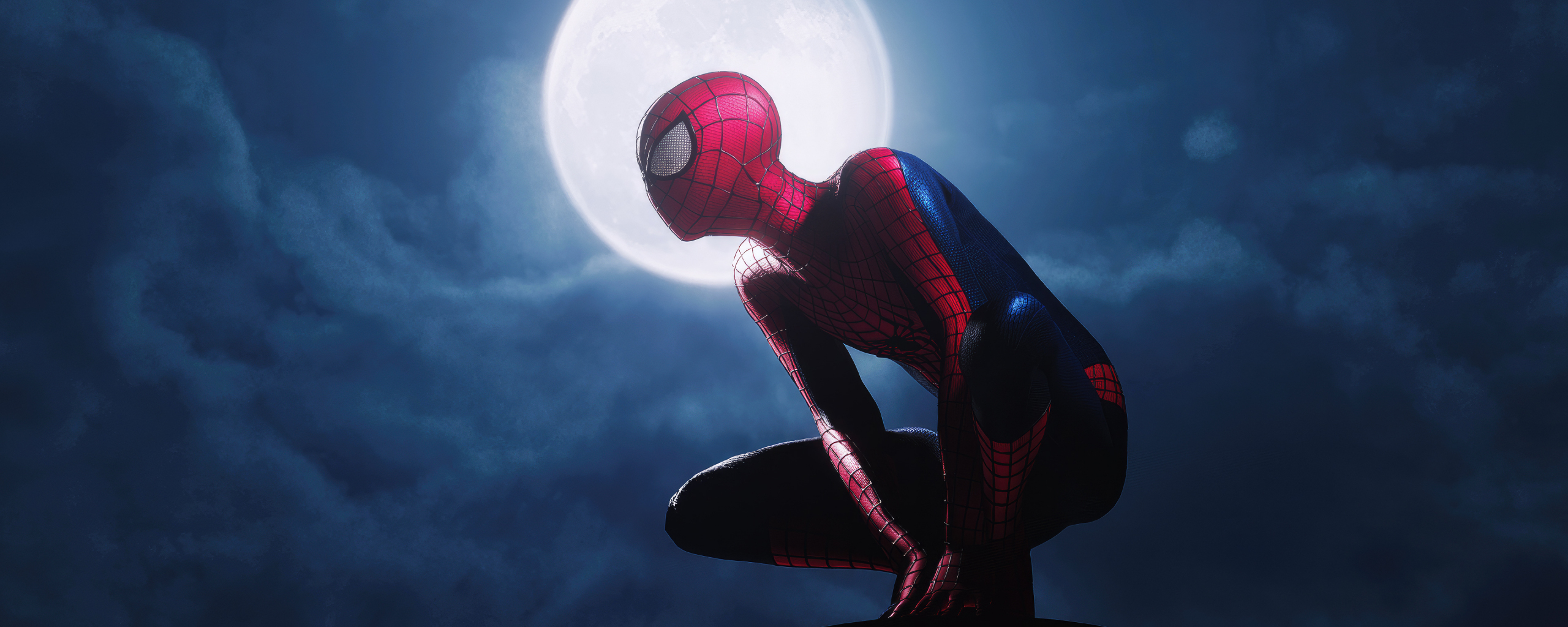 Marvel's spider-man: Remastered, moon shot, 2560x1024 wallpaper
