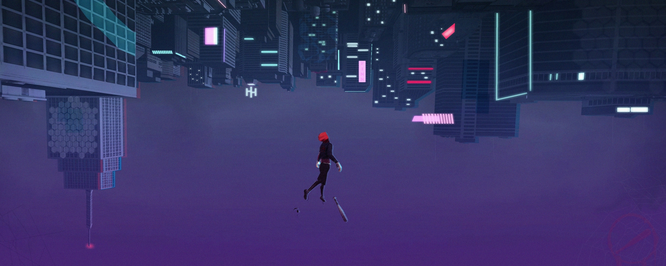 Download wallpaper 2560x1024 spider verse, miles morles, movie, art ...