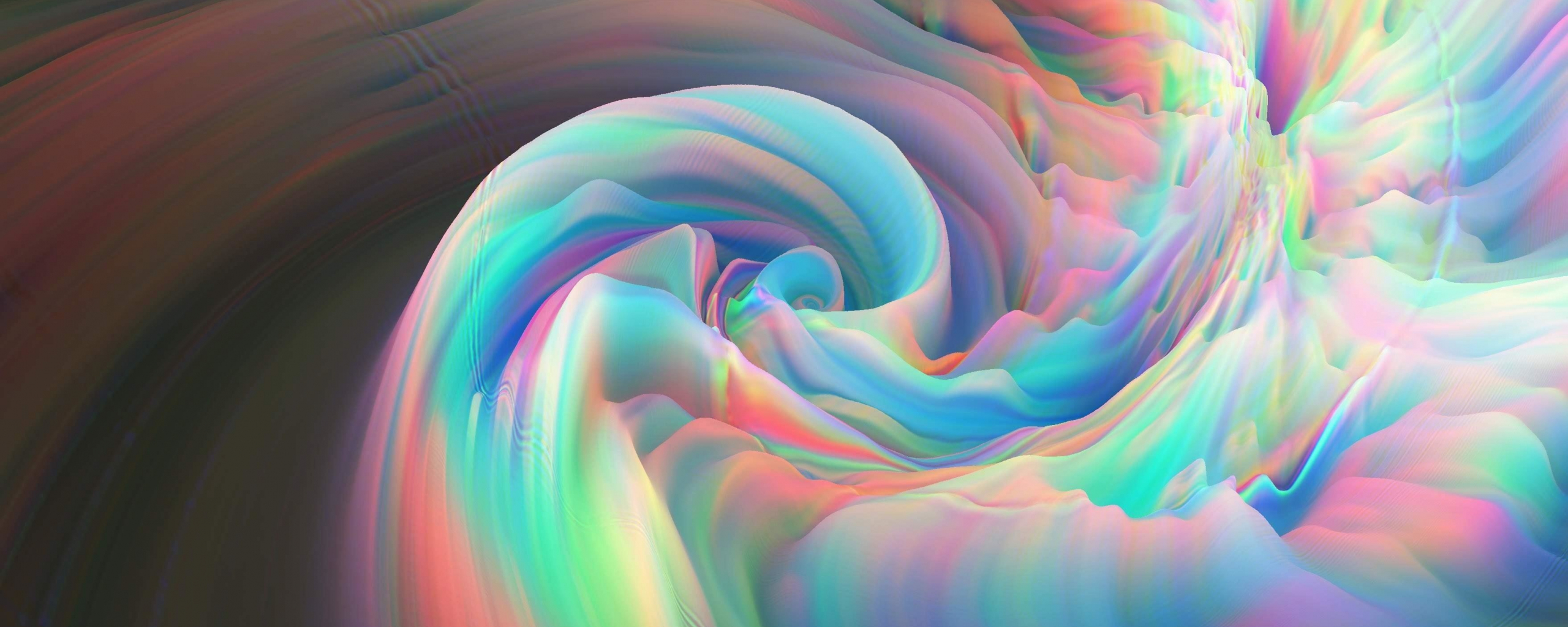 Glitch art, colorful swirl, abstraction, 2560x1024 wallpaper