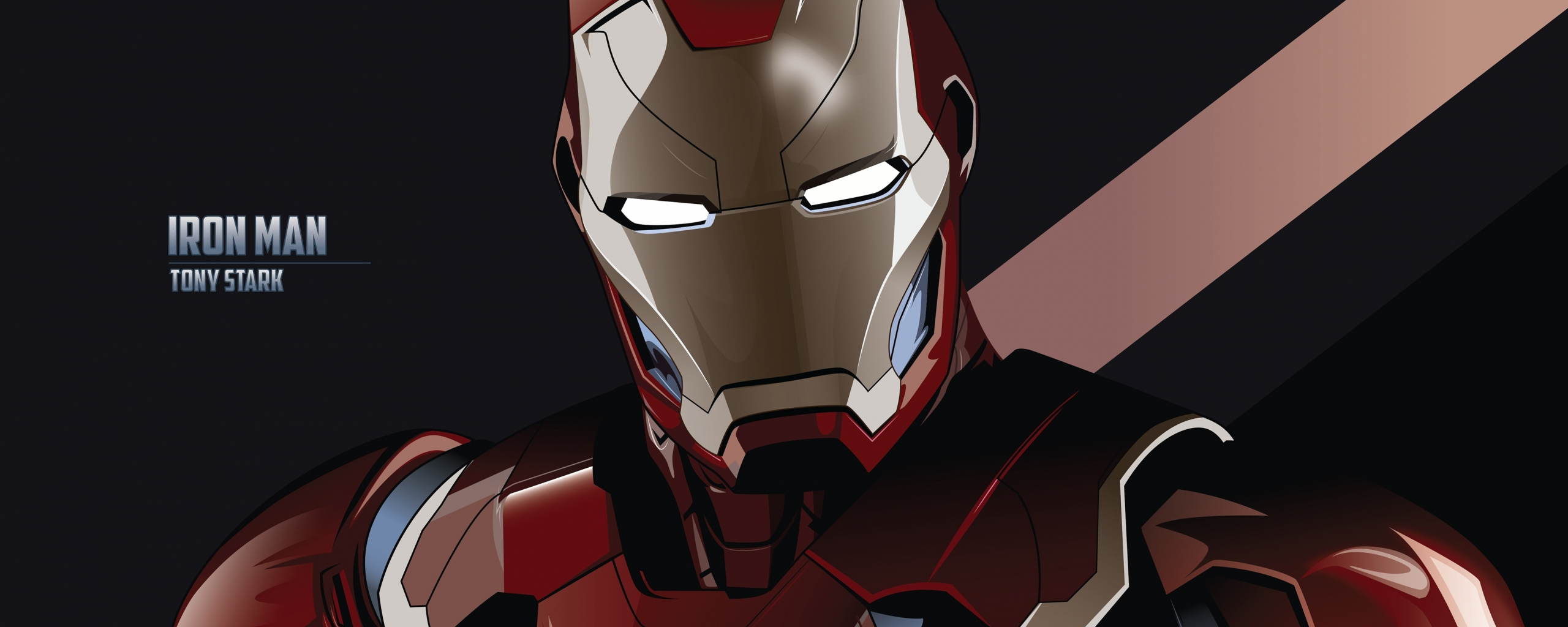 wallpaper 2560x1024 <b>Iron</b> <b>man</b>, superhero, Tony Stark, artwork, minimal.