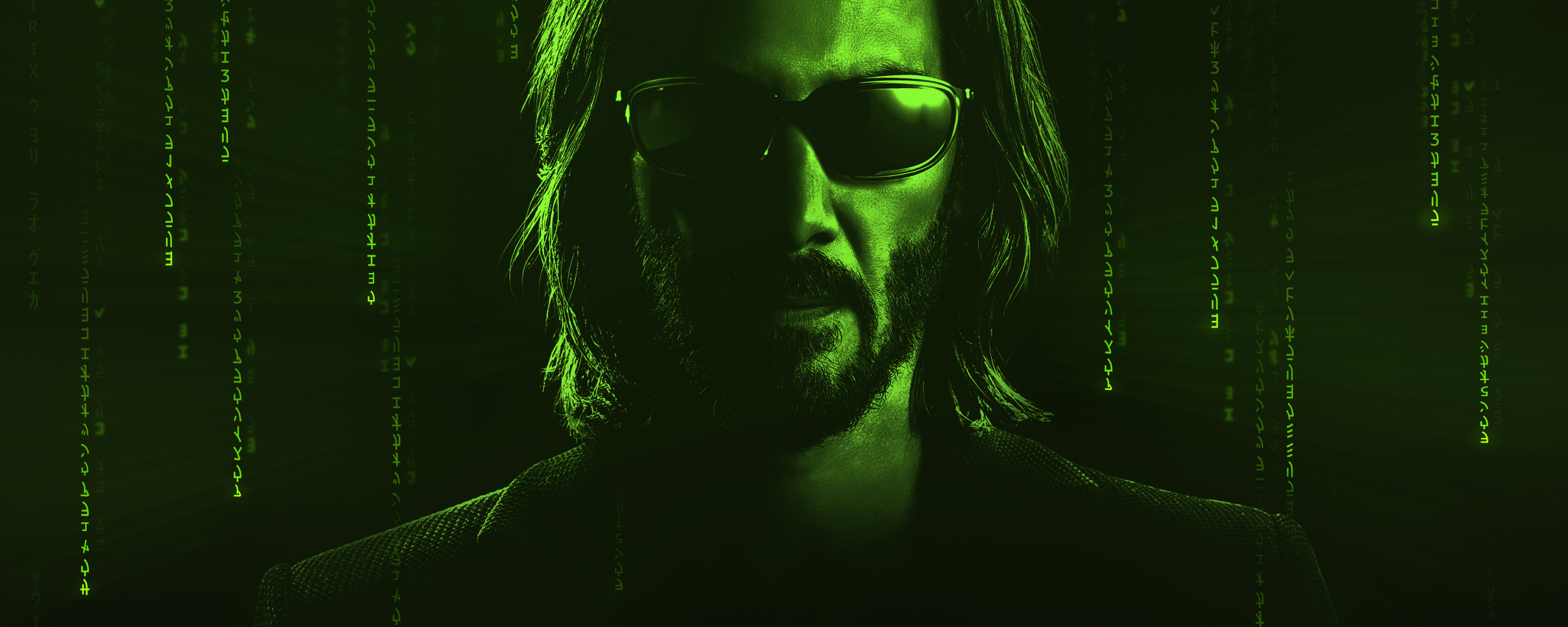 Download wallpaper 2560x1024 keanu reeves, the matrix resurrections ...