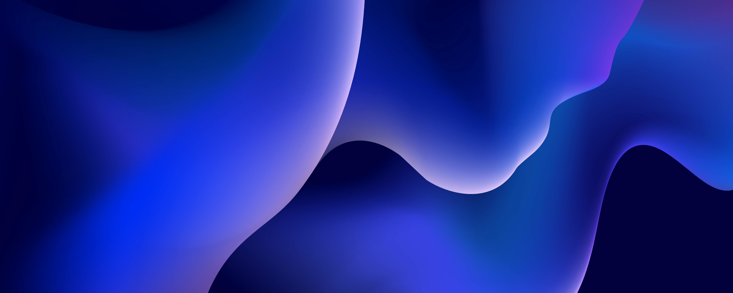 Download wallpaper 2560x1024 blue waves, abstraction, close up, dual ...