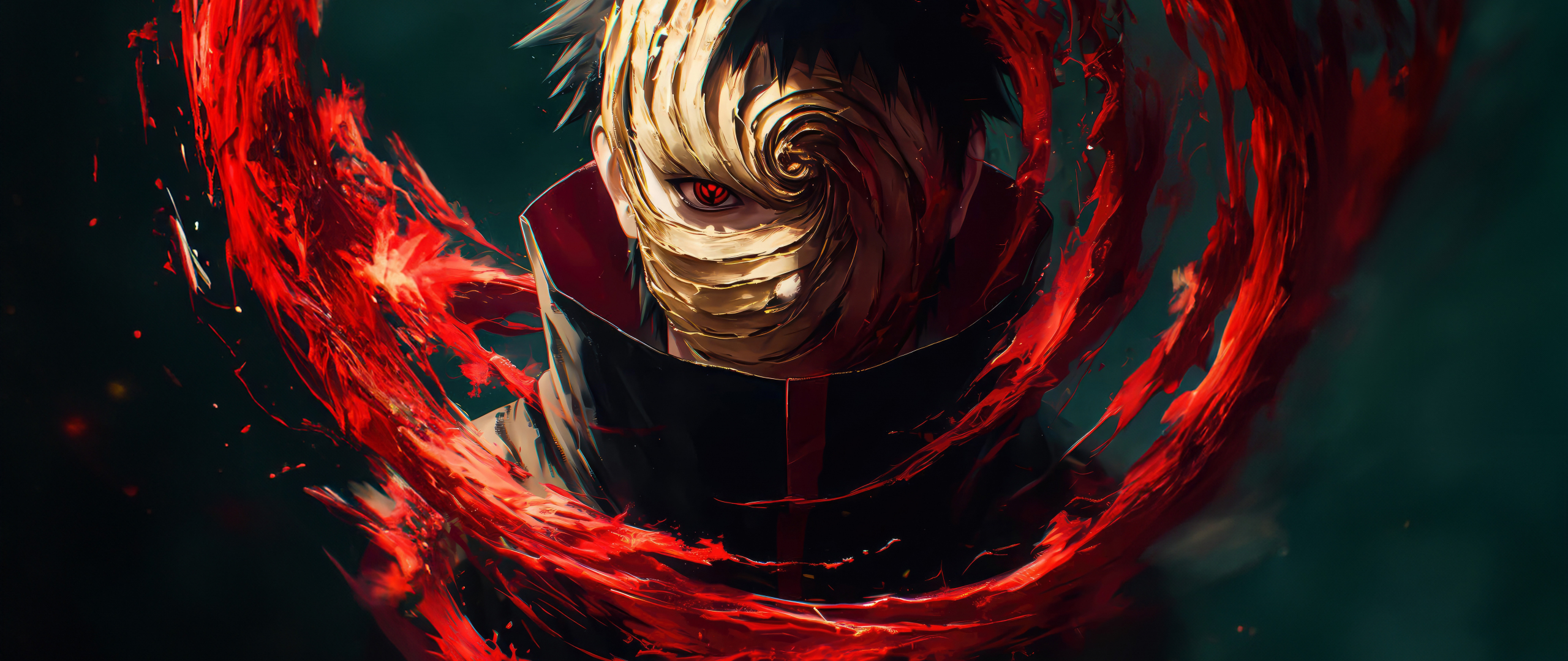 Download Wallpaper 2560x1080 Obito Uchiha, Red-blood, Fate Of Anime 