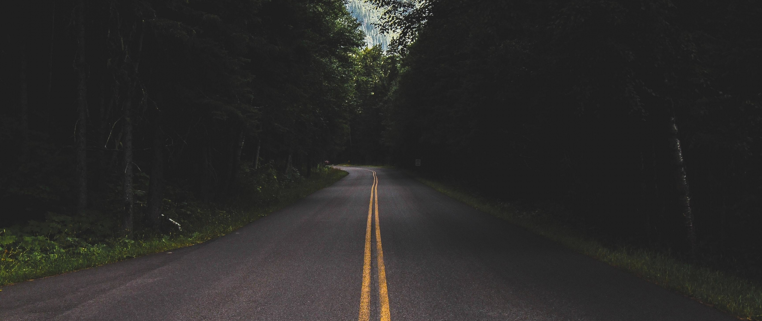 Download wallpaper 2560x1080 yellow lines, highway, asphalt, dual wide ...