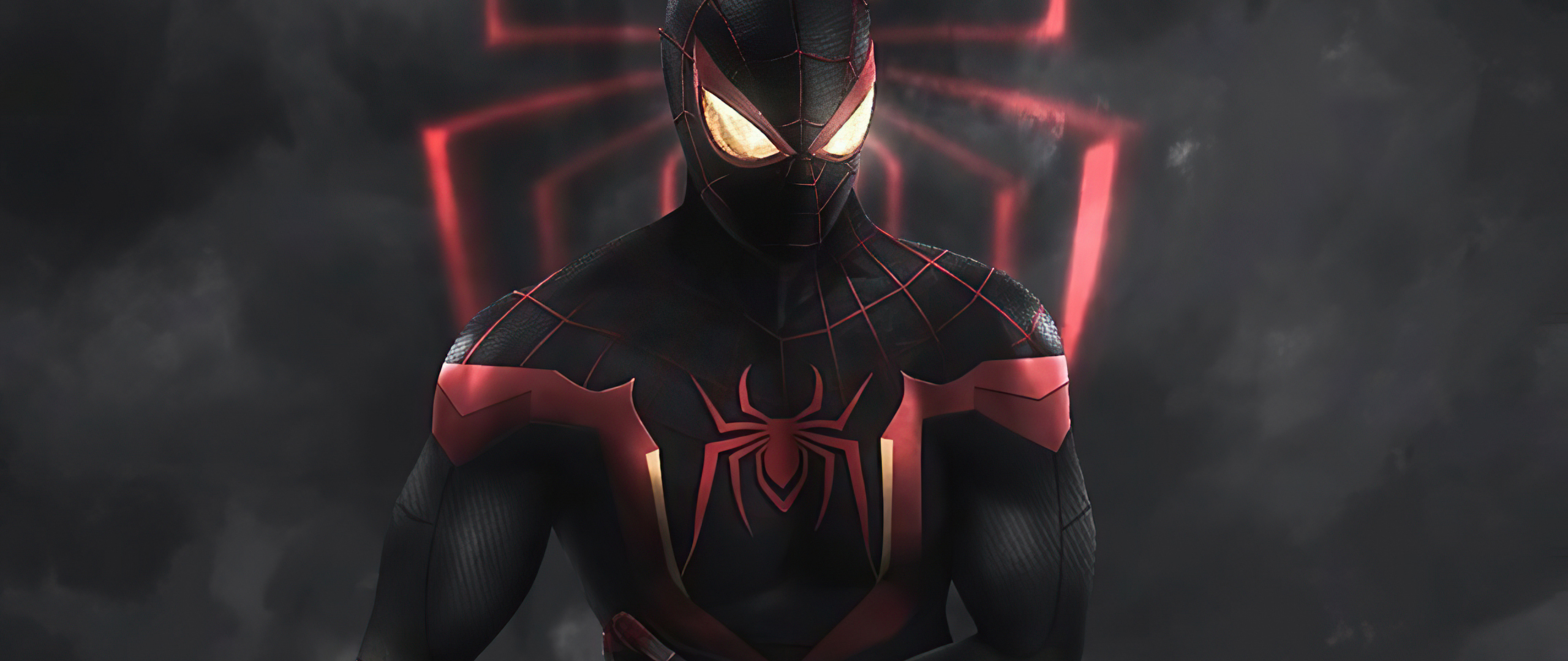 Download wallpaper 2560x1080 spider-man, 2020, dark-red suit, dual wide ...