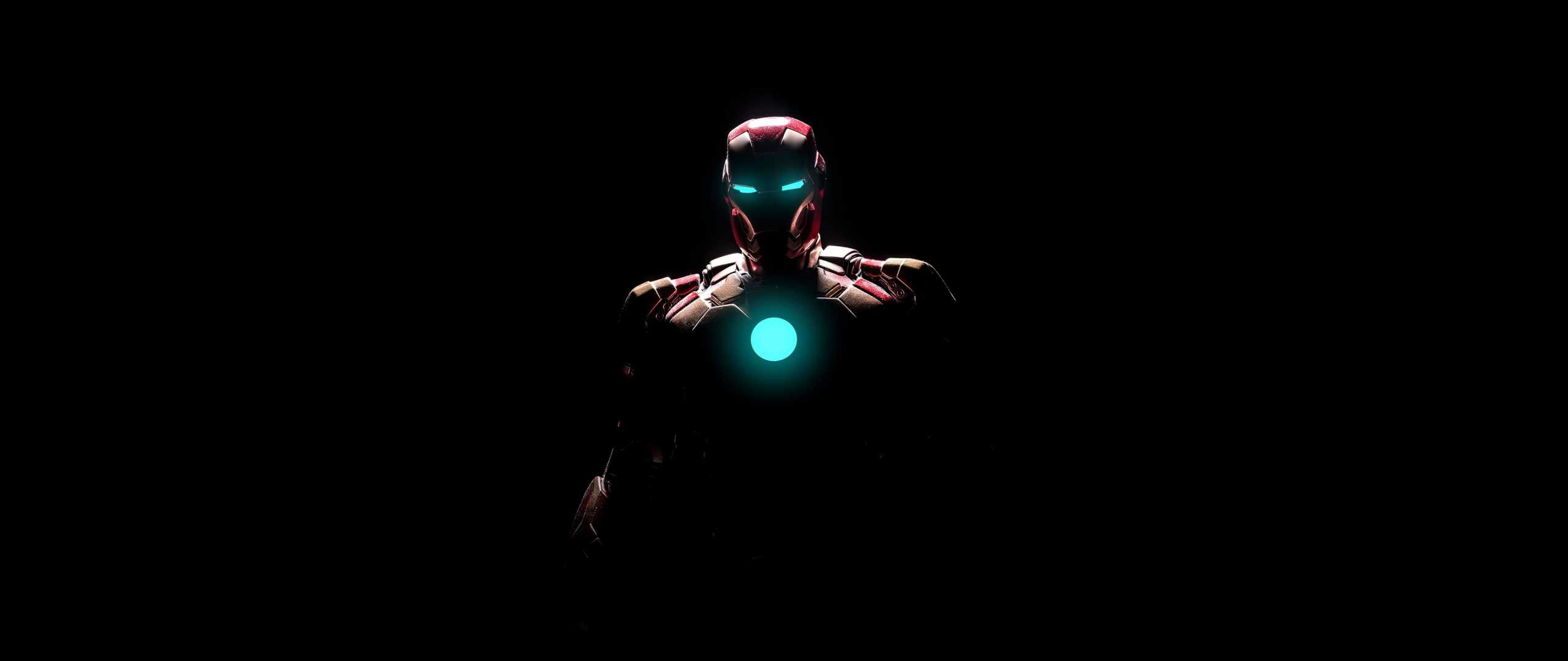 Download iron man, arc reactor, glowing arc, minimal 2560x1080 ...