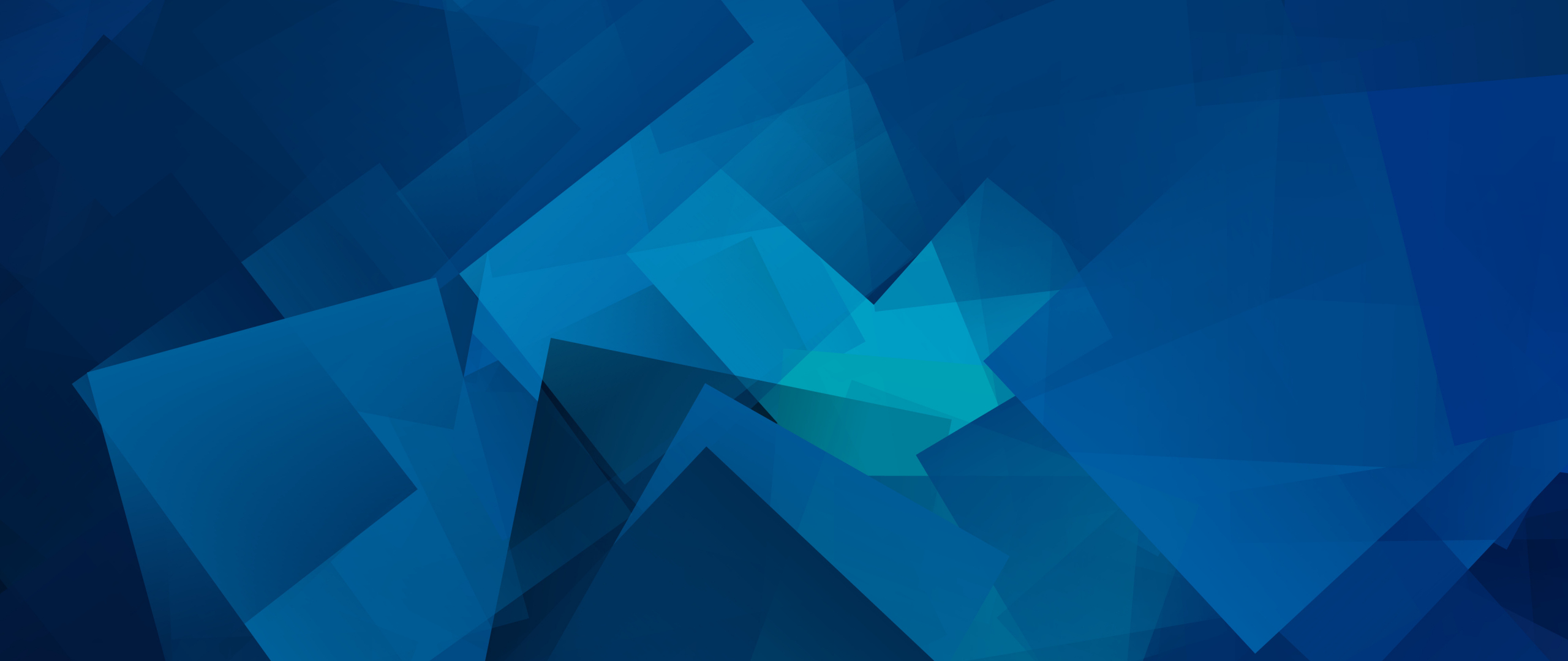 Download wallpaper 2560x1080 cubes, pattern, sea blue, abstract, dual ...