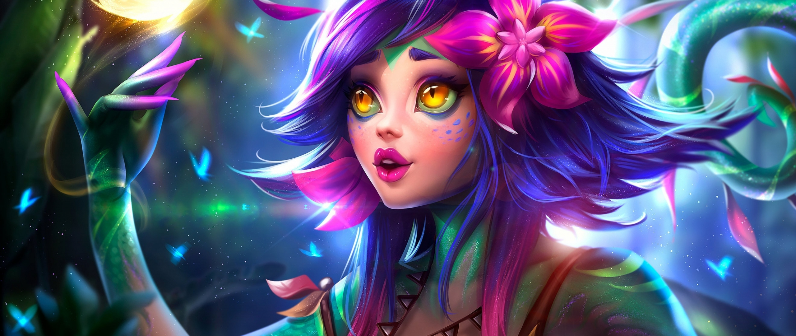 Download wallpaper 2560x1080 beautiful, neeko, league of legends, dual ...