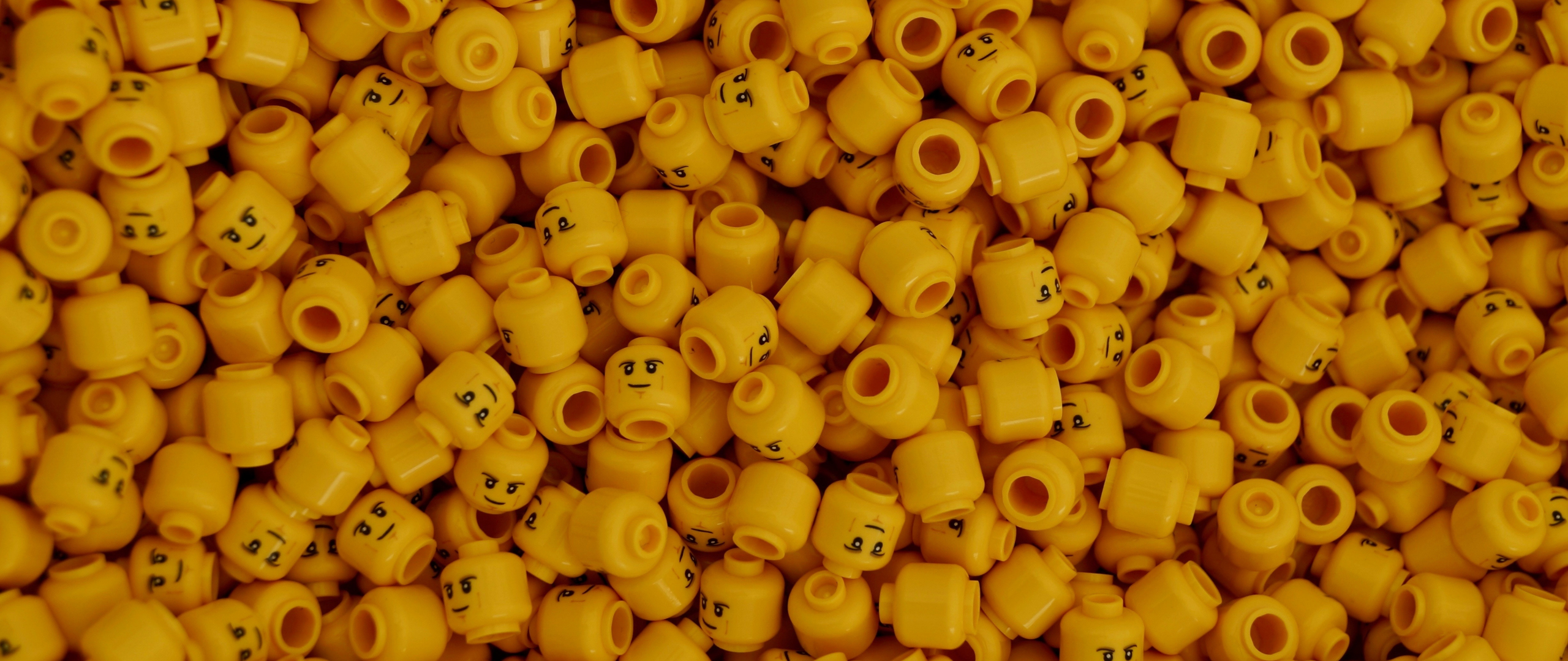 Yellow, Lego, toy, 2560x1080 wallpaper