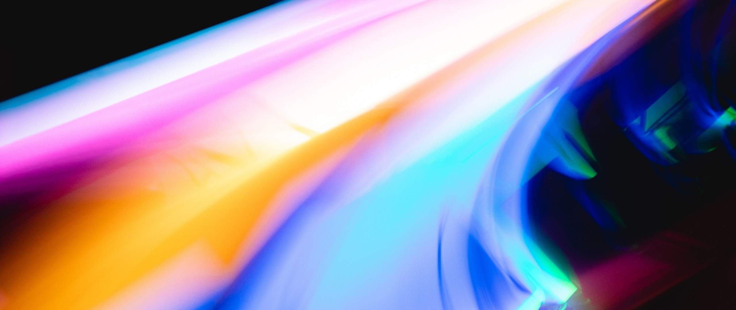 Download wallpaper 2560x1080 neon, flare, colorful, close up, dual wide ...