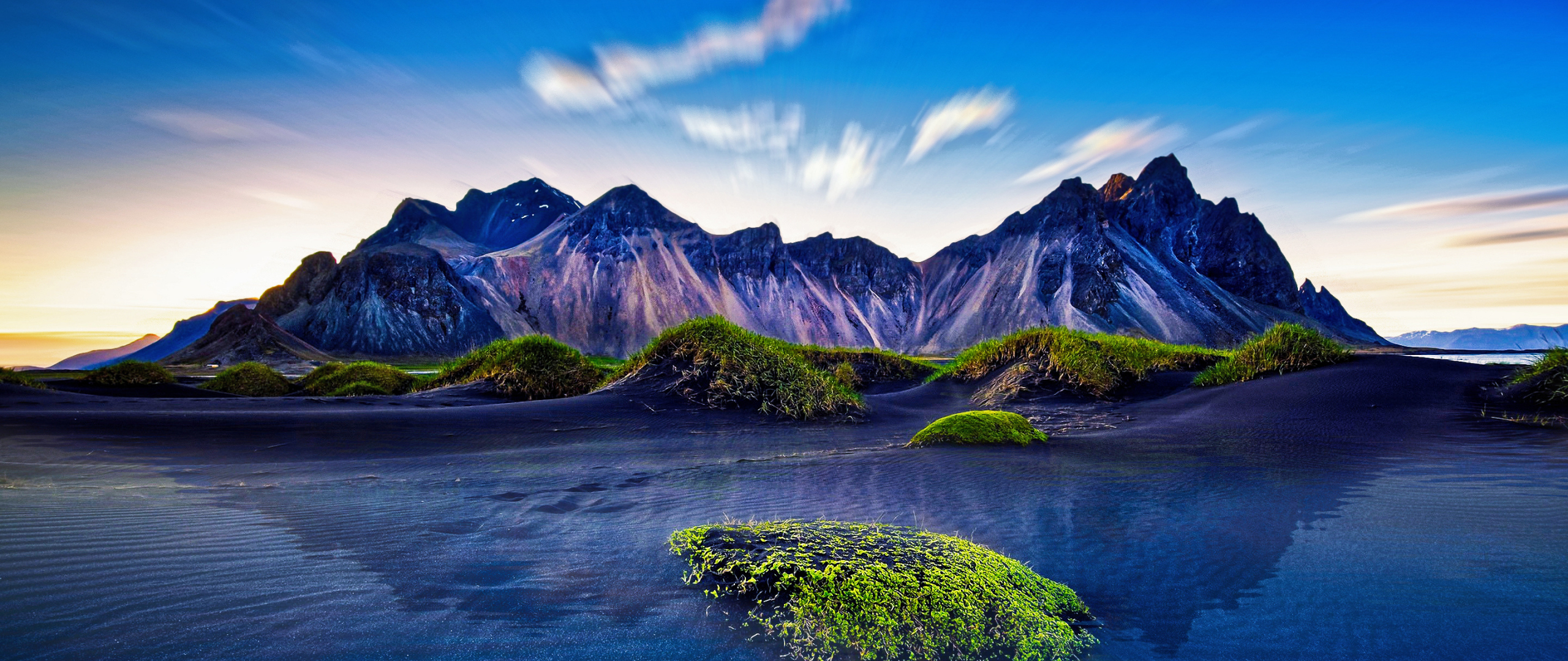 Download wallpaper 2560x1080 mountains, iceland, reflections, nature, dual  wide 2560x1080 hd background, 10620