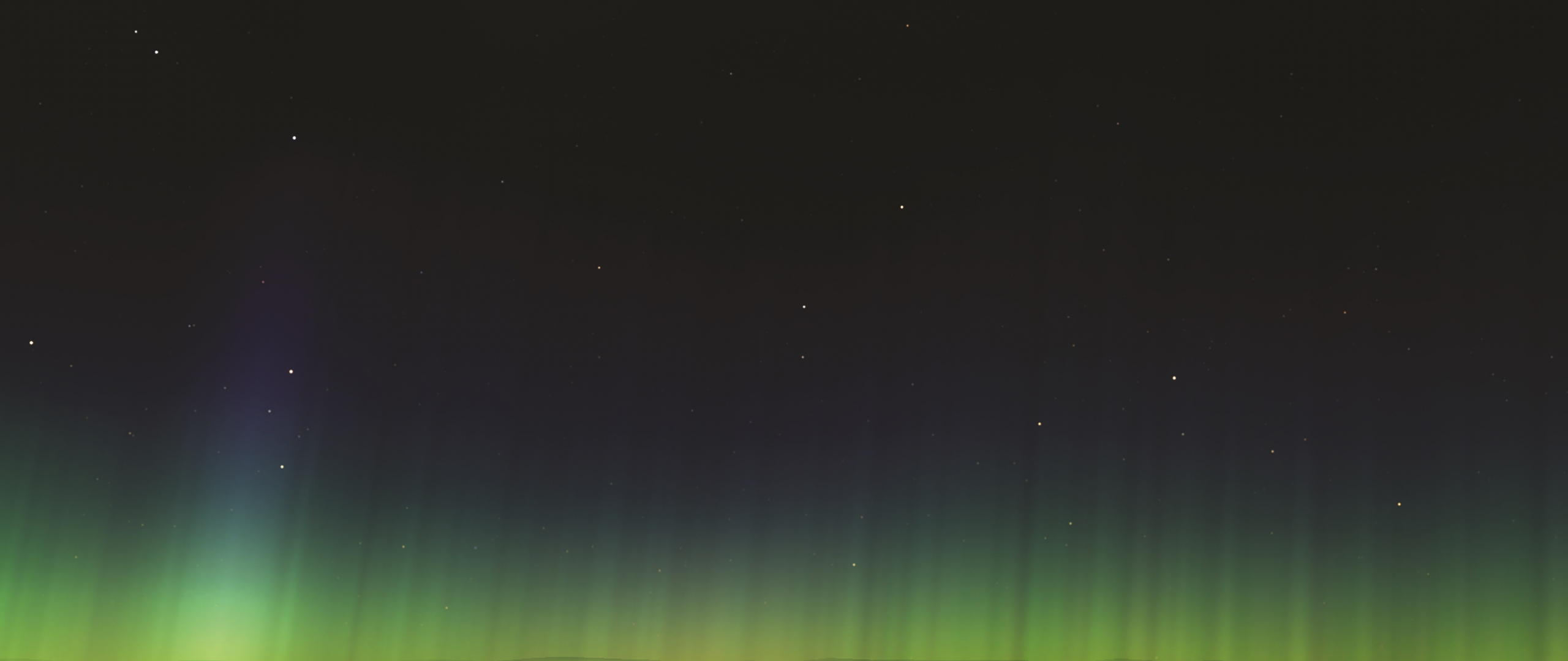 Download wallpaper 2560x1080 northern lights, green sky, night, dual ...
