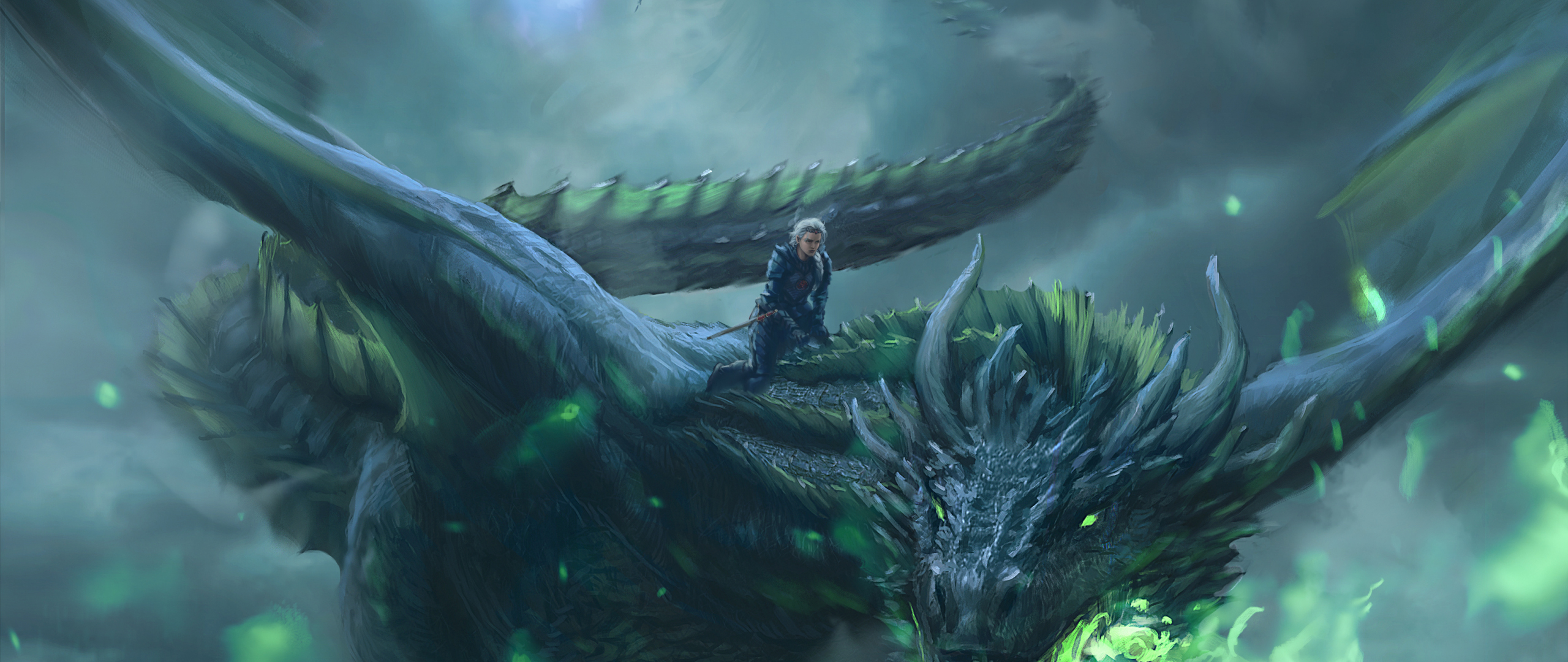 Download 2560x1080 Wallpaper Daenerys Targaryen Dragon Ride Game