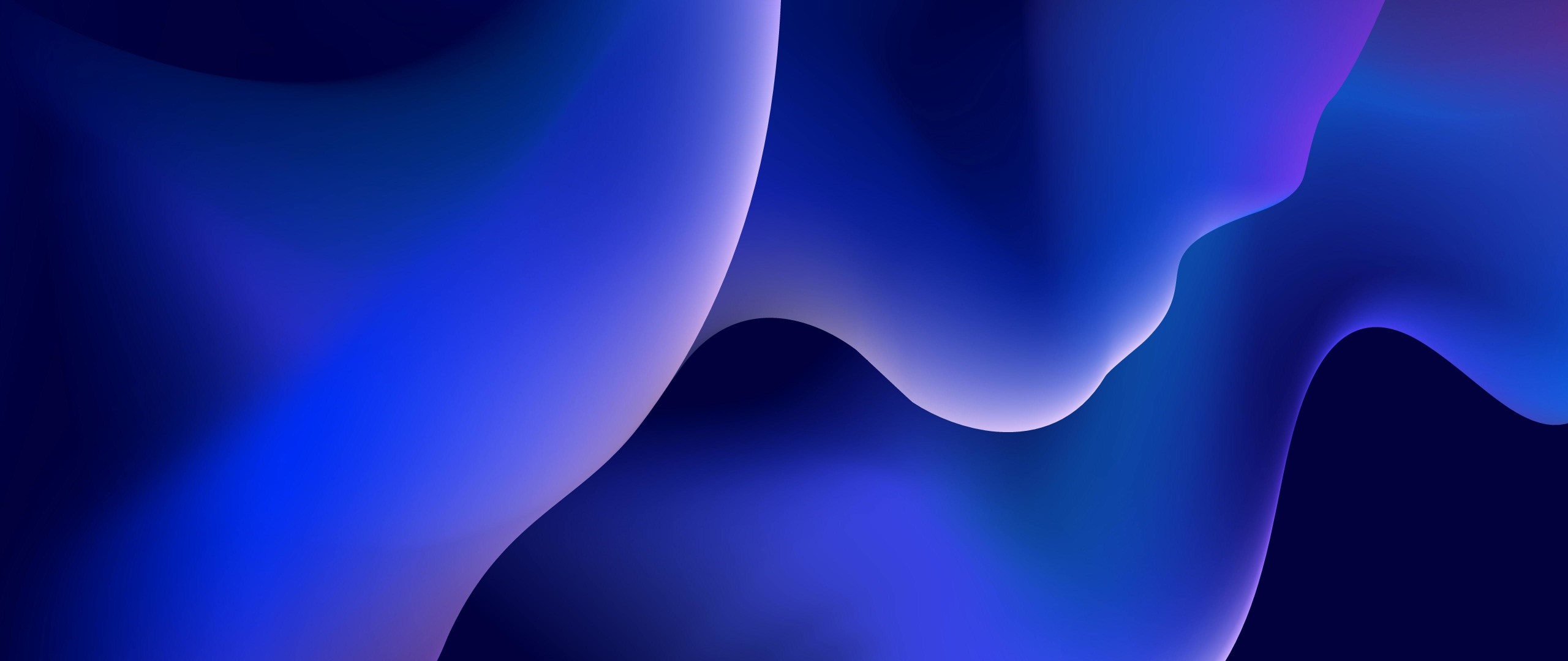 Download wallpaper 2560x1080 blue waves, abstraction, close up, dual ...