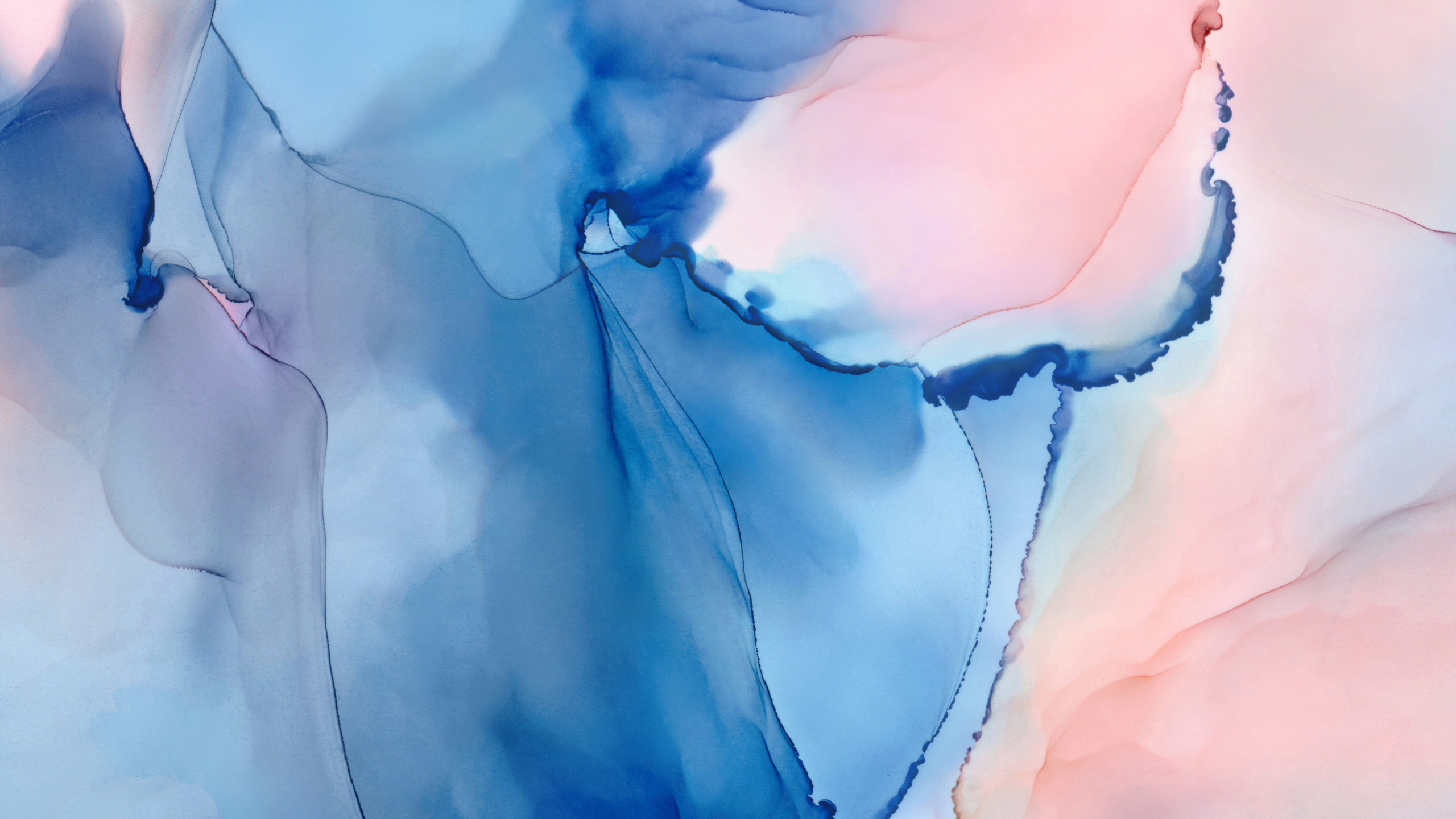 Download 2560x1440 wallpaper watercolor, blue-pink ...