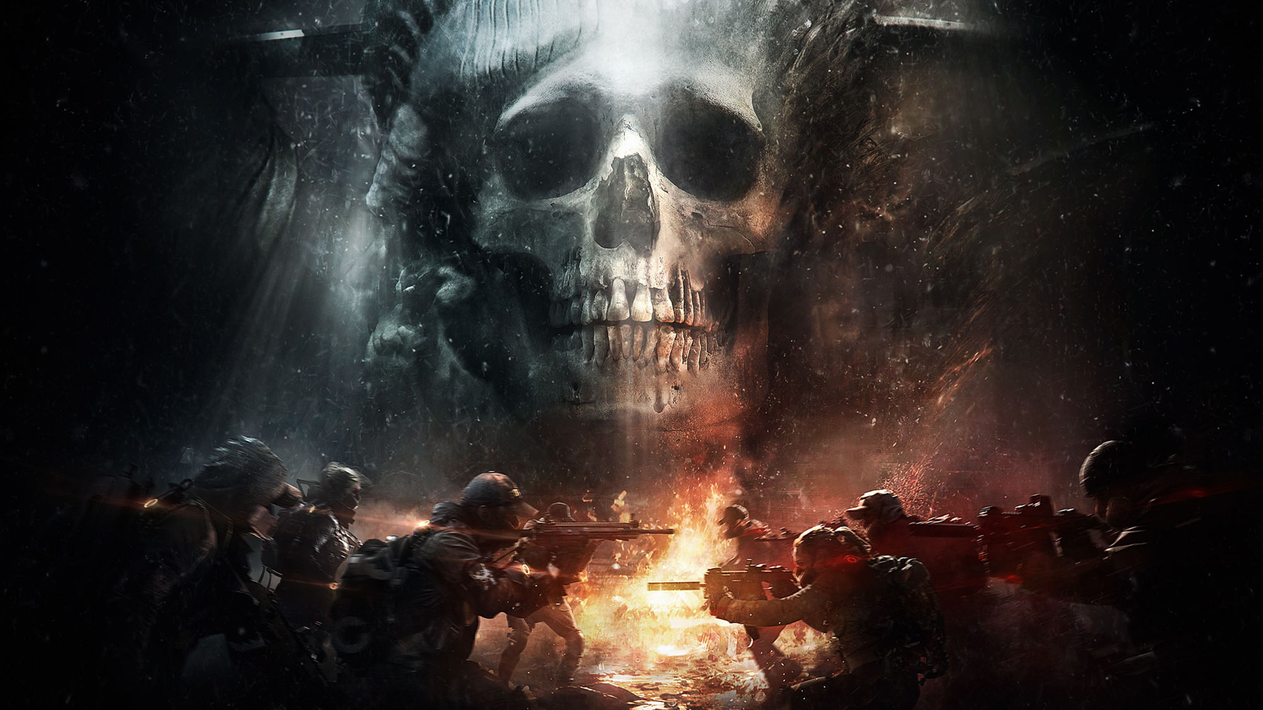 Download Wallpaper 2560x1440 Tom Clancy S The Division Game Skull Soldiers Dual Wide 16 9 2560x1440 Hd Background 2772