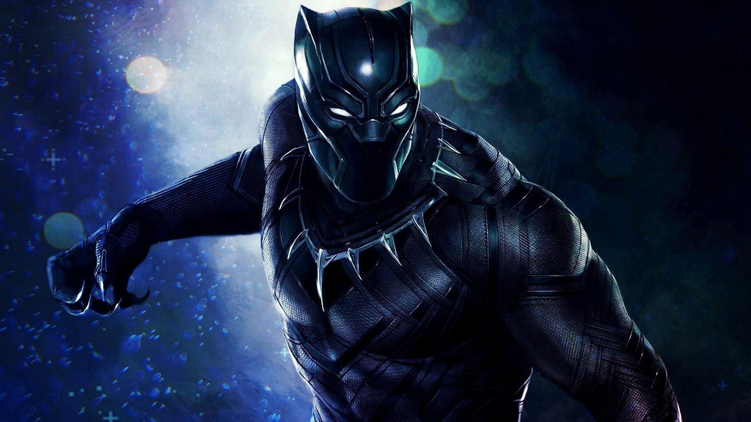 Download Wallpaper 2560x1440 Black Panther Superhero Artwork Dual