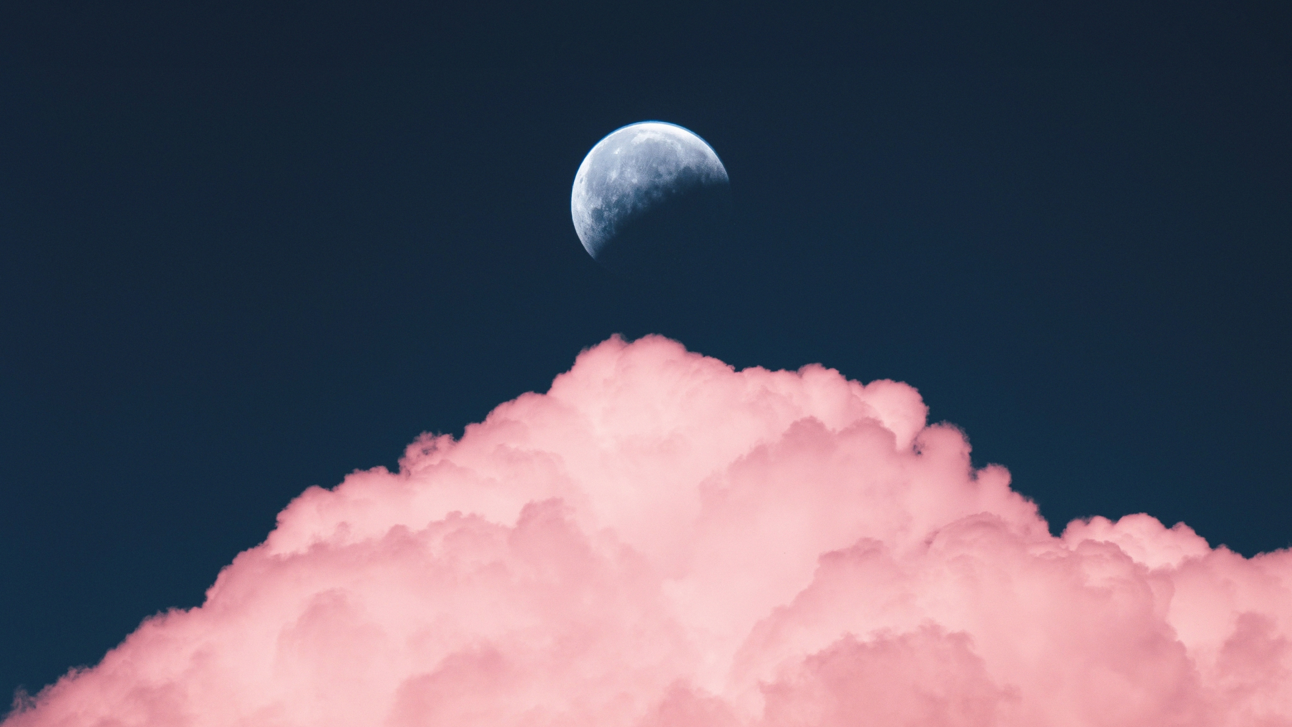 crescent moon and clouds iPhone X Wallpapers Free Download