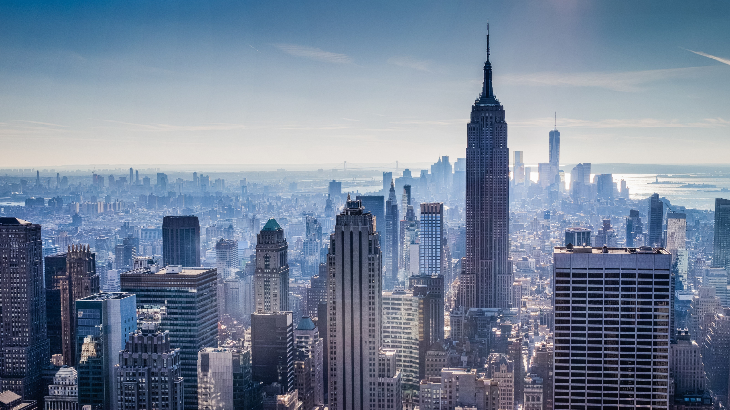 Download wallpaper 2560x1440 new york, city, skyscrapers, empire state  building, dual wide 16:9 2560x1440 hd background, 7758
