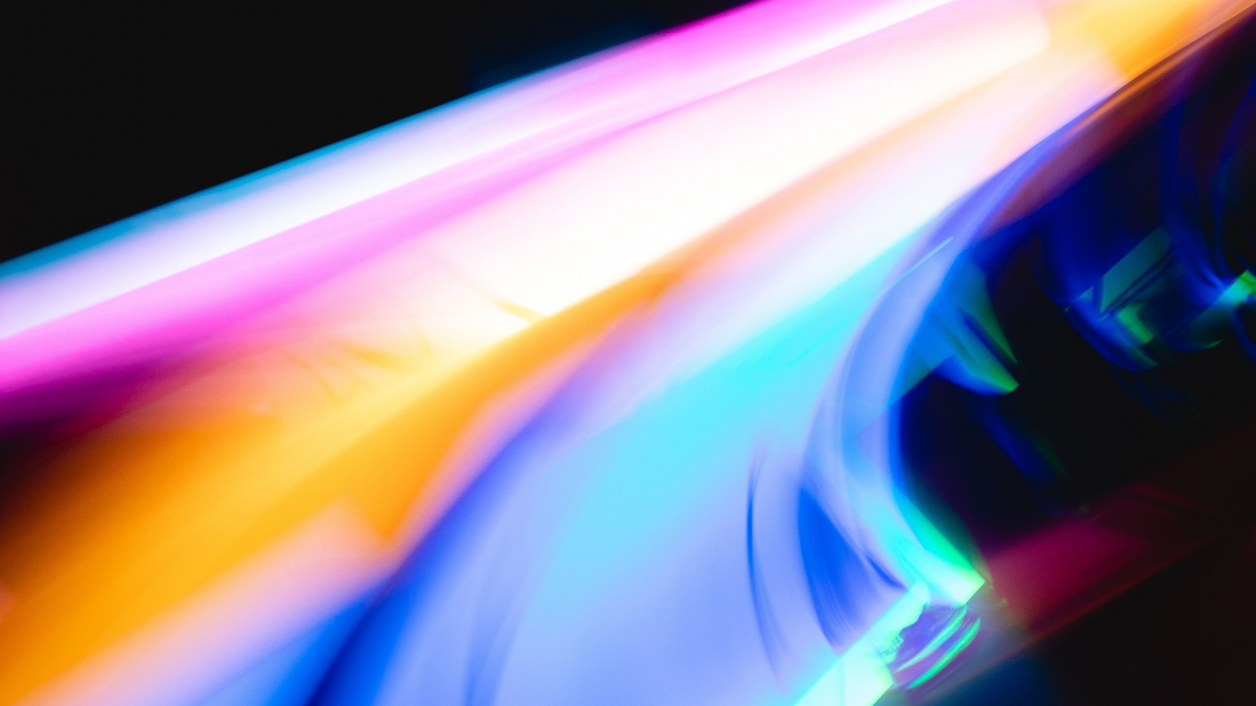 Download wallpaper 2560x1440 neon, flare, colorful, close up, dual wide ...