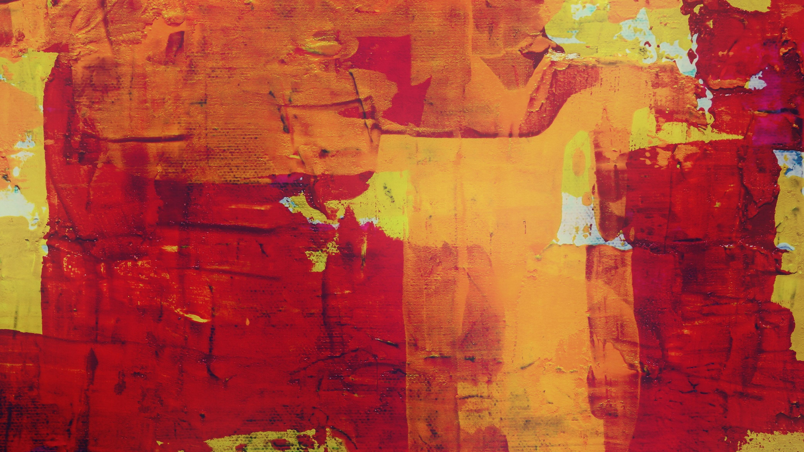 Download 2560x1440 wallpaper abstract, red-yellow, canvas, art, dual wide, widescreen 16:9
