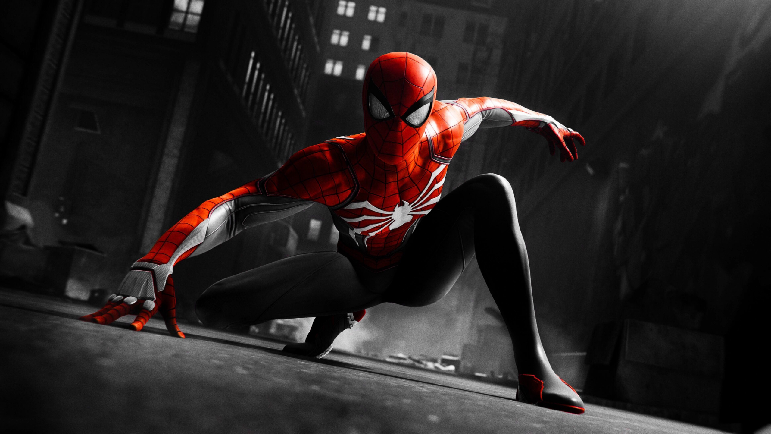 Download Black And Red Suit Spider Man Video Game 2560x1440 Wallpaper Dual Wide 16 9 2560x1440 Hd Image Background
