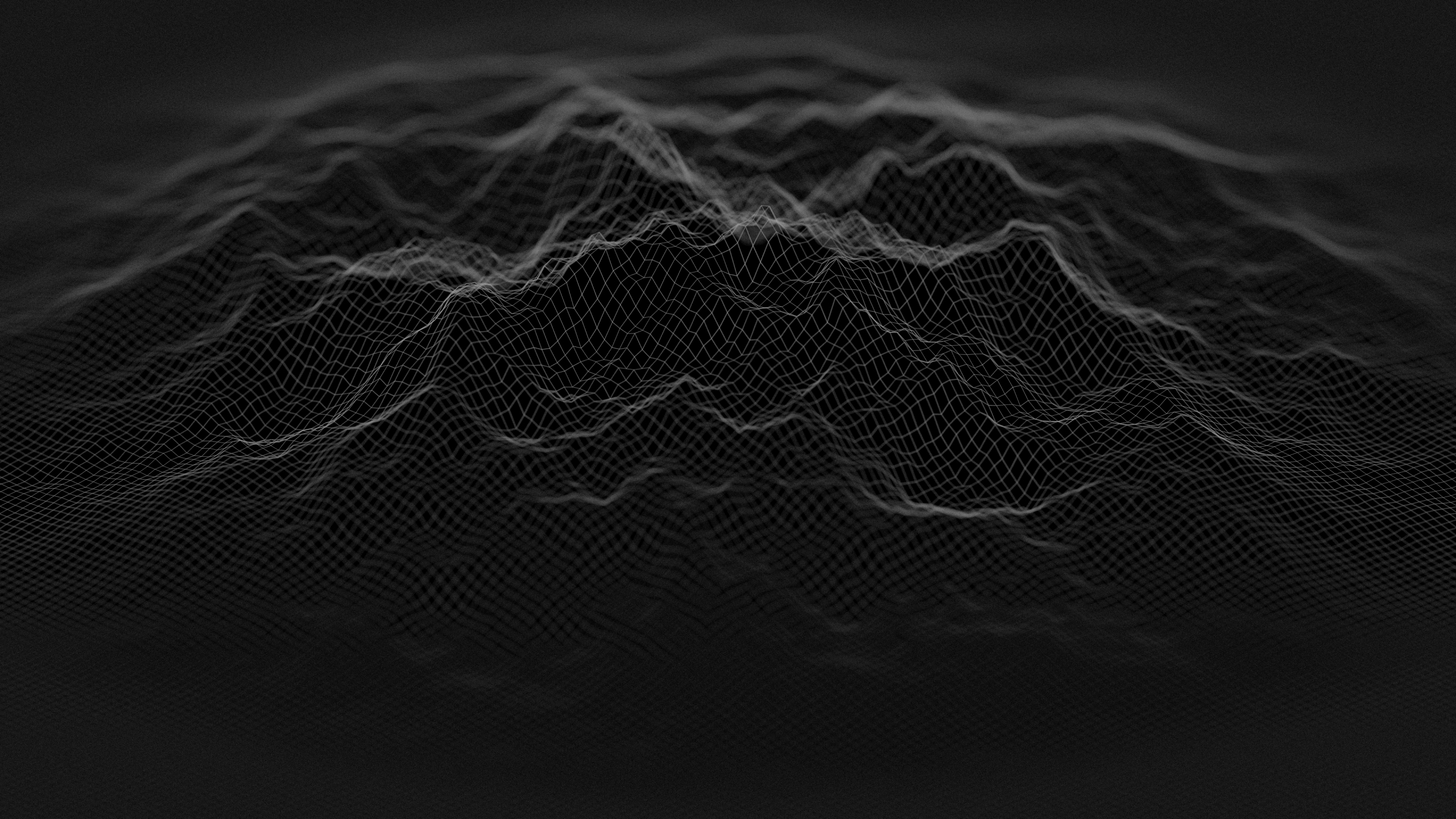 Geometric Wallpaper 4K, Lines, Black background, Neon