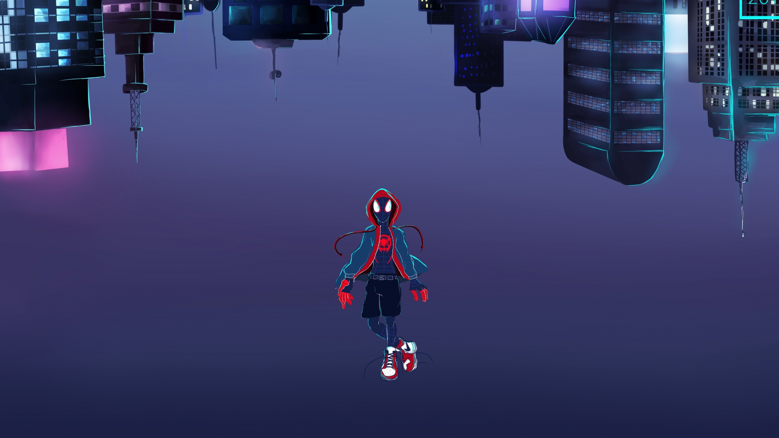 Download Wallpaper 2560x1440 Spider Man Spider Verse Art Dual Wide 169 2560x1440 Hd 2814