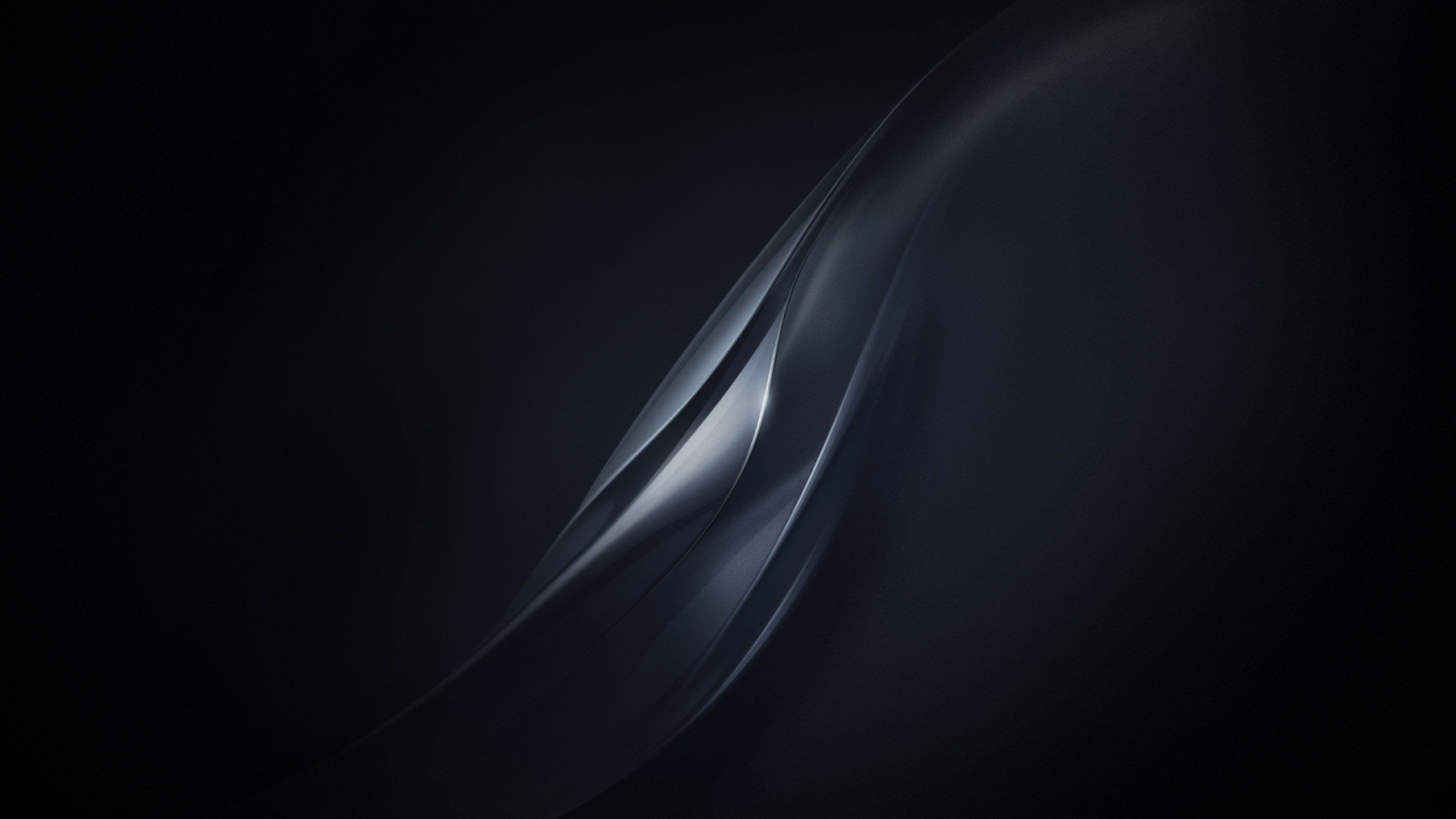Download wallpaper 2560x1440 dark, black curve, abstract, gome u7