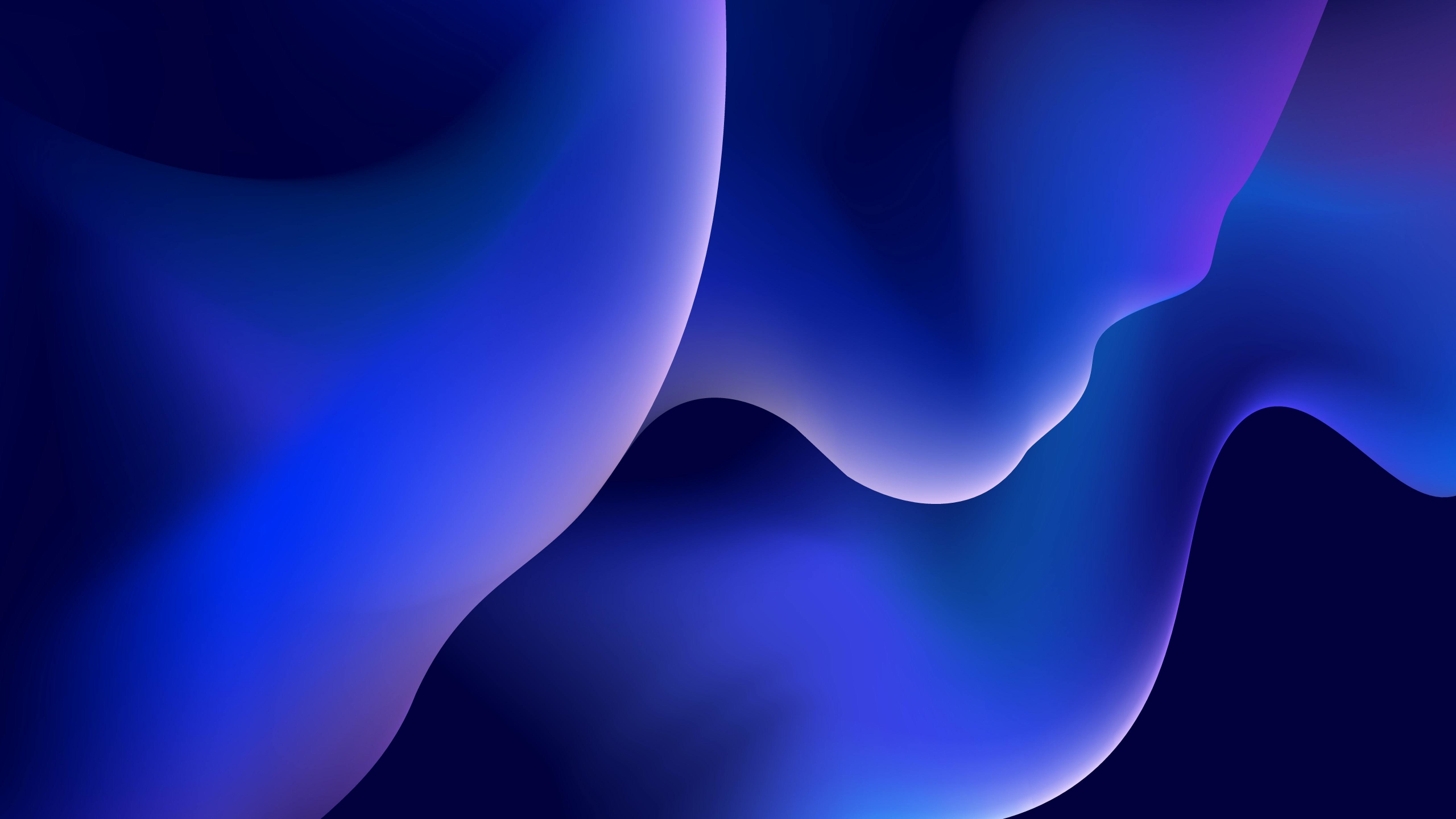 Download 2560x1440 wallpaper blue waves, abstraction, close up, dual ...
