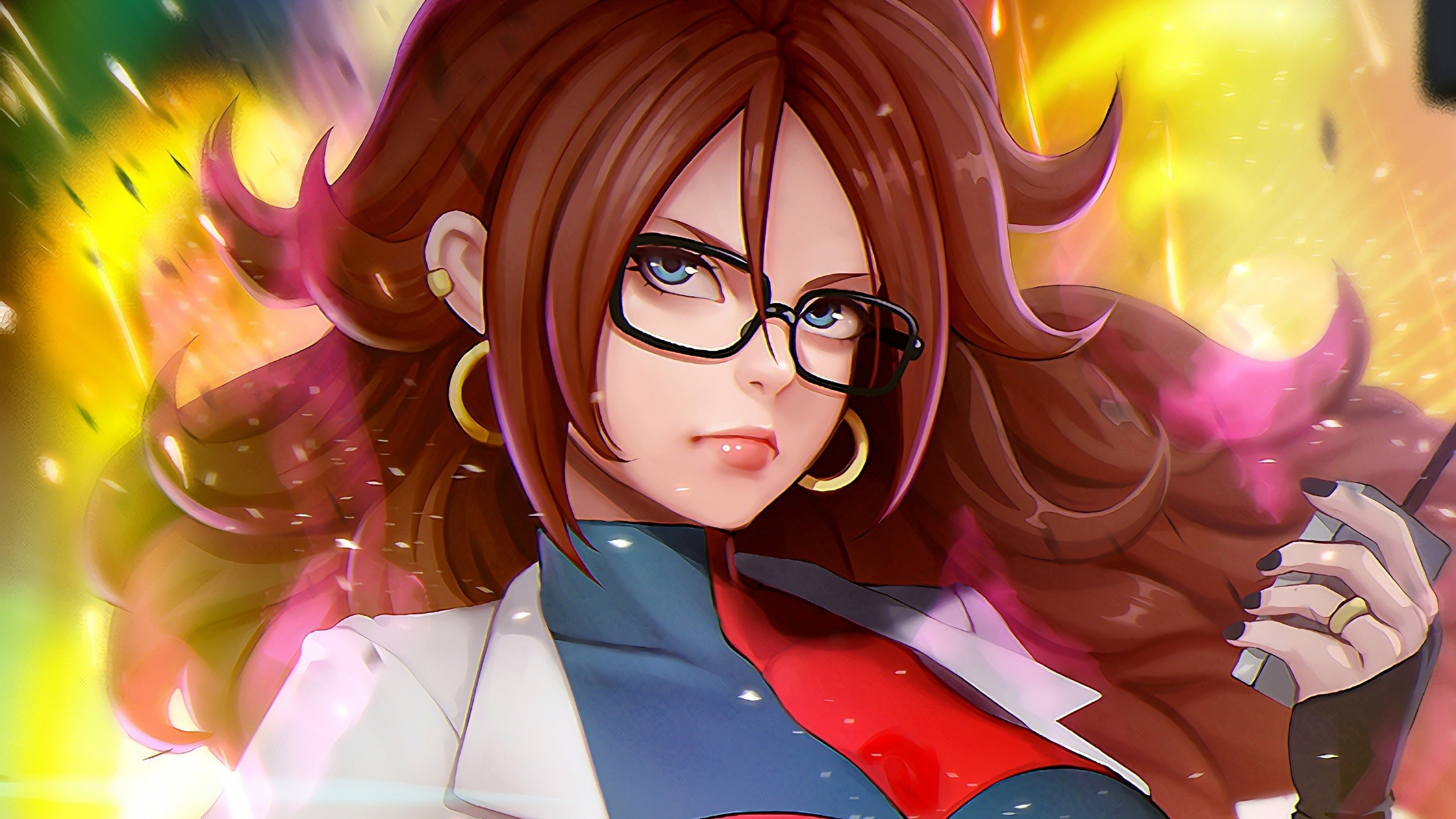 Download 2560x1440 Wallpaper Hot Dragon Ball Fighterz Android 21 Glasses Dual Wide Widescreen 16 9 Widescreen 2560x1440 Hd Image Background 4678