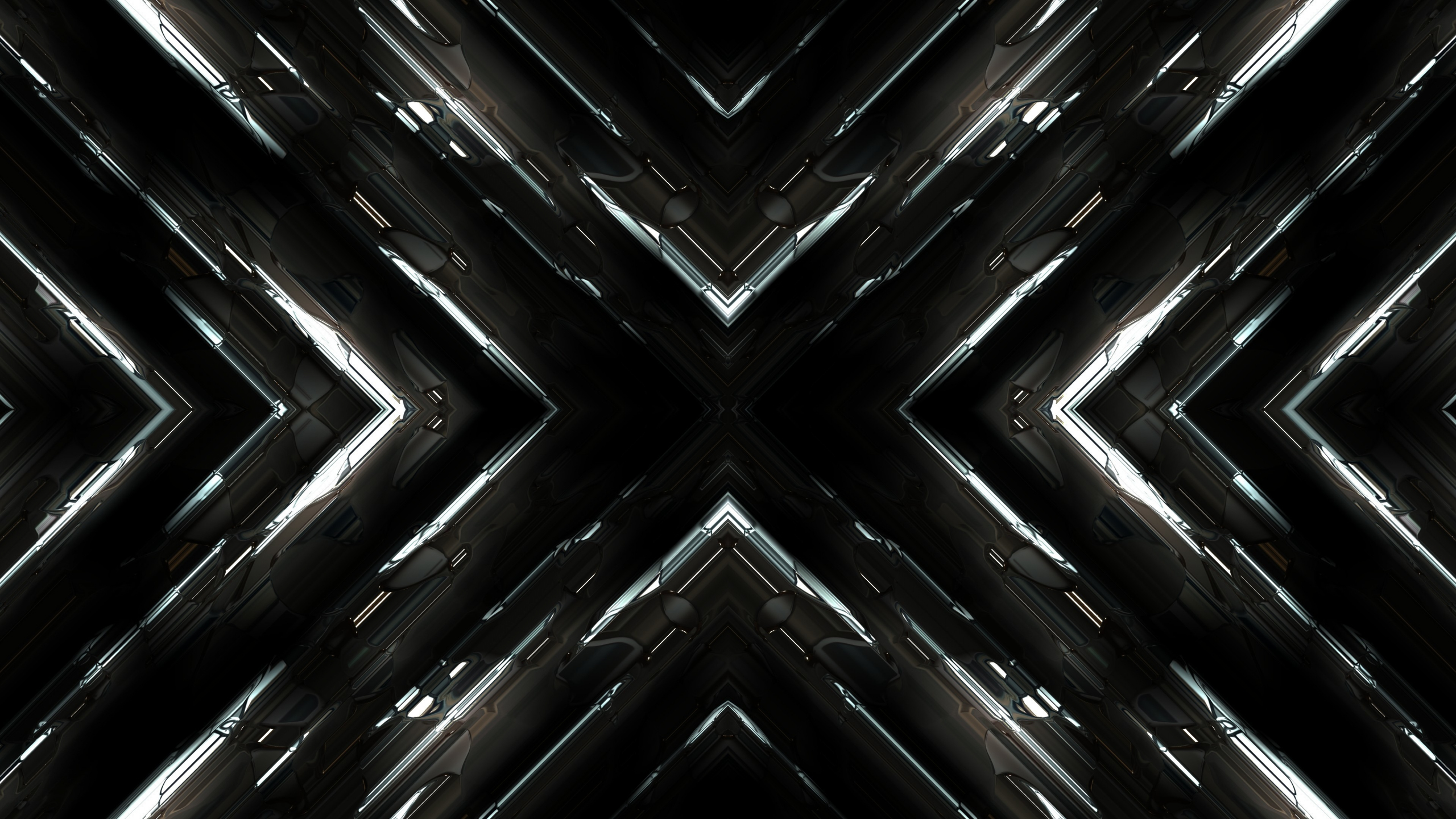 Download 2560x1440 wallpaper fractal, dark, abstract, dual ...