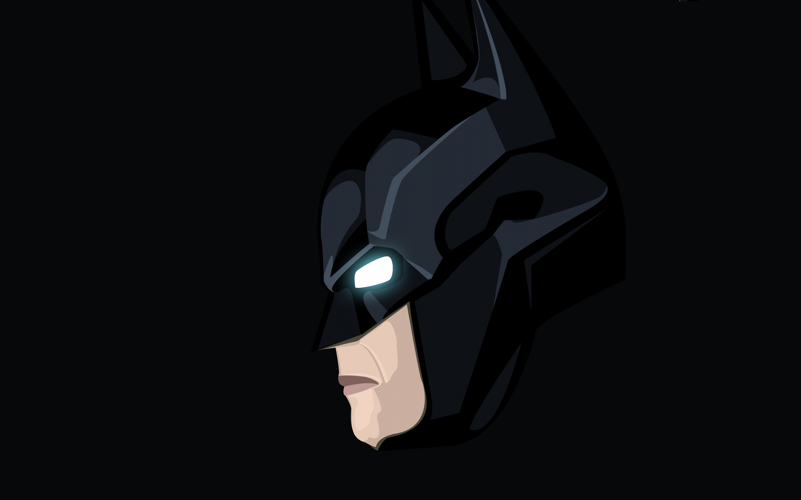 Download Wallpaper 2560x1600 Dark Knight Batman Minimal Art Dual