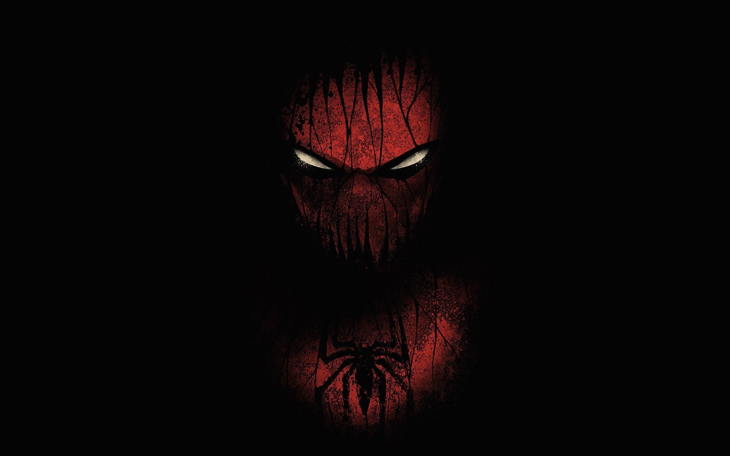 Download 2560x1600 Wallpaper Red And Black Spiderman Minimal Images, Photos, Reviews