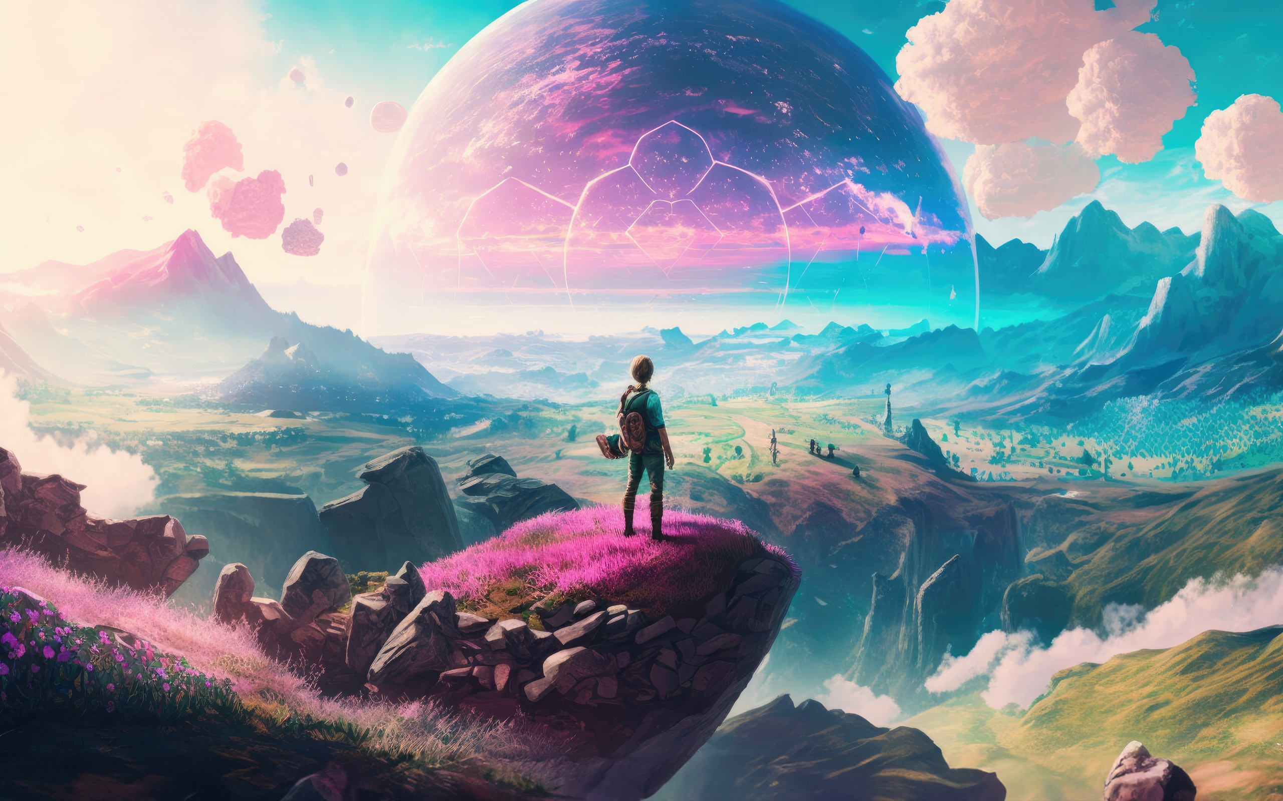 Fantasy world, landscape, artistic world, adventure, 2560x1600 wallpaper