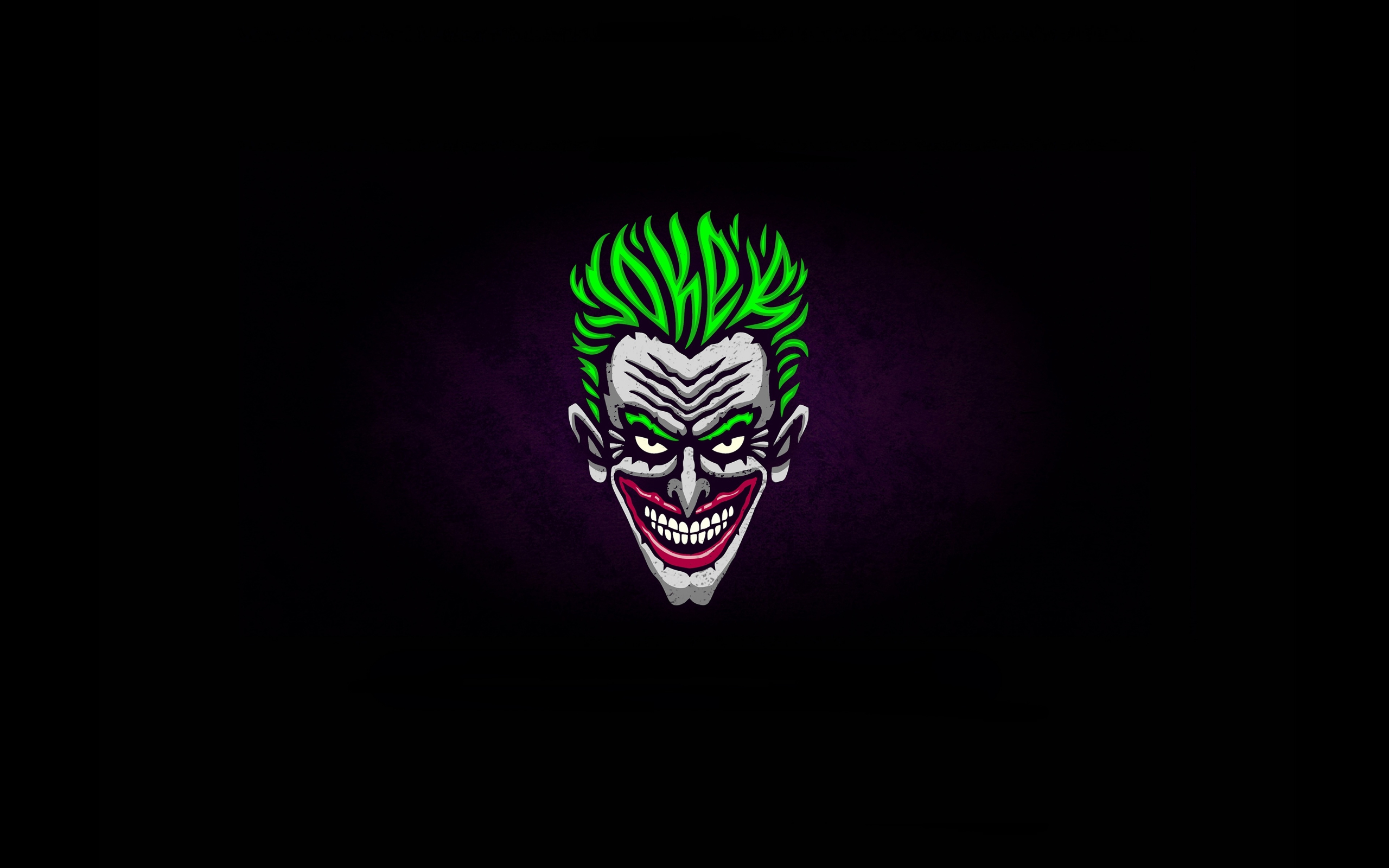 Download Wallpaper 2560x1600 Joker Face Green Hair Minimal Dual Wide 16 10 2560x1600 Hd Background