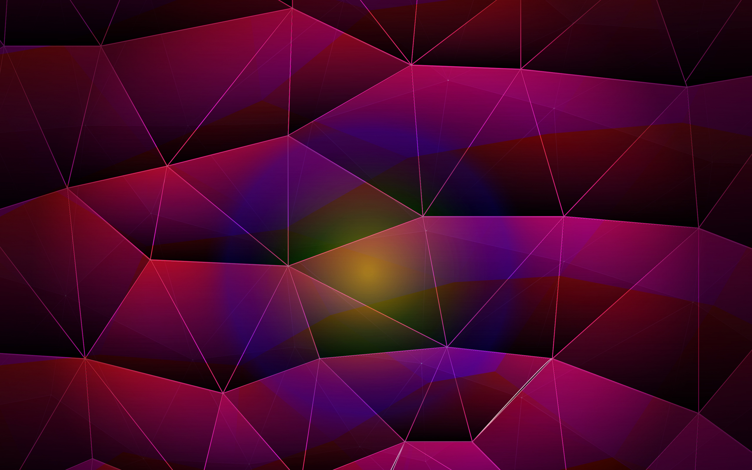 Download wallpaper 2560x1600 purple-blue triangles, geometrical pattern ...