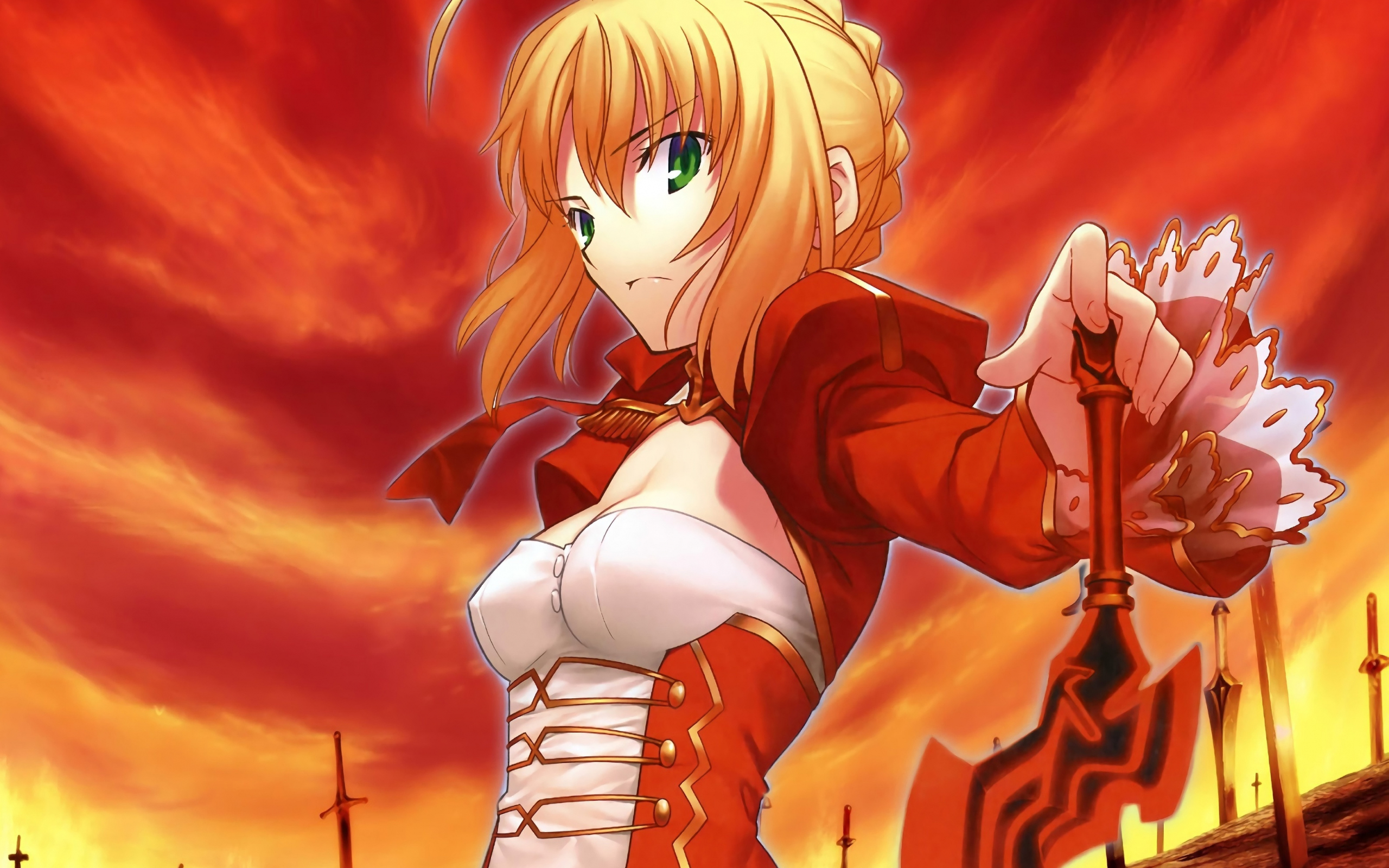 Download Wallpaper 2560x1600 Anime girl, <b>fate</b> series, saber, <b>fate</b>/<b>extra</b> <b>las...</b>