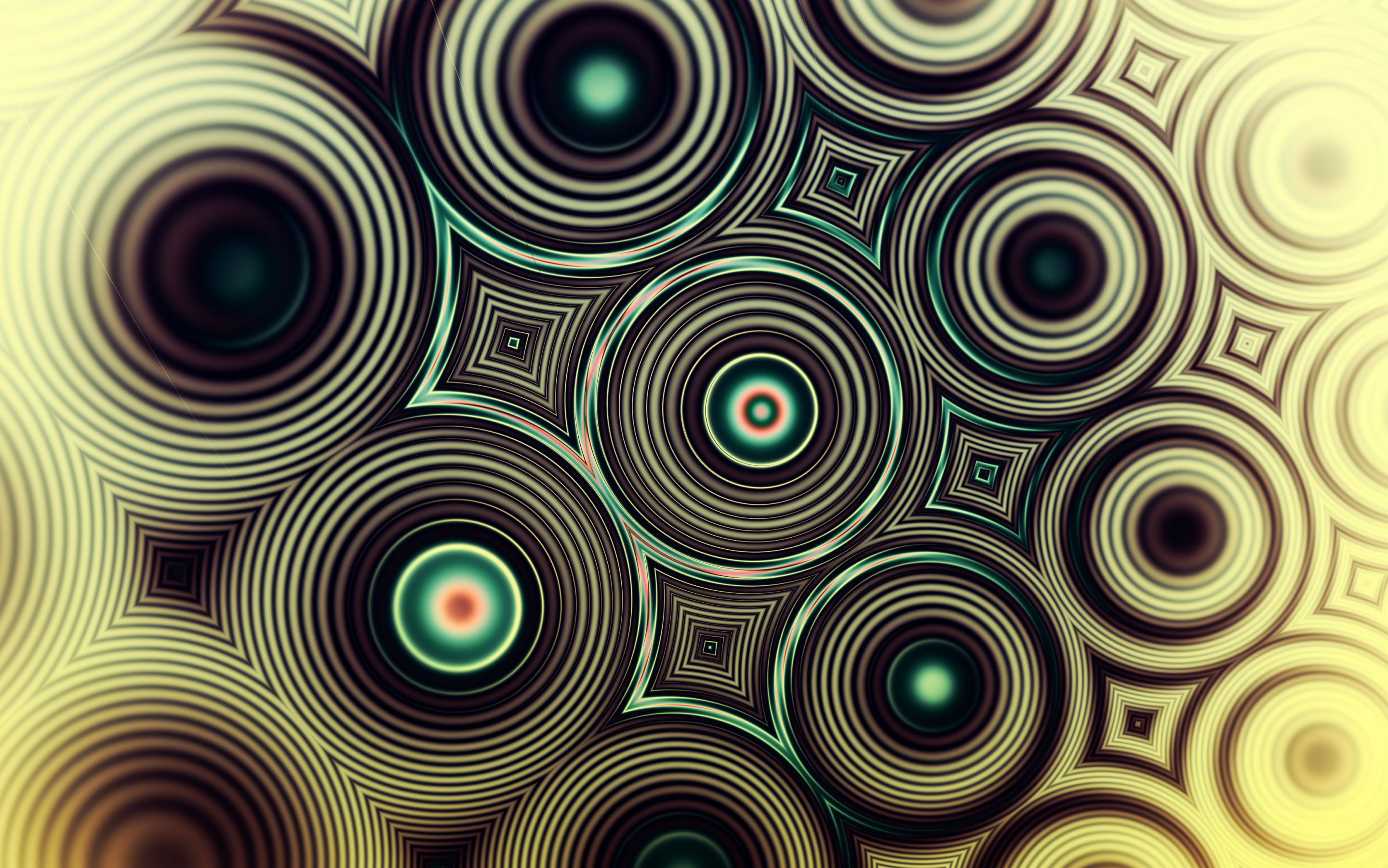 Circles, abstract, fractal, 2880x1800 wallpaper