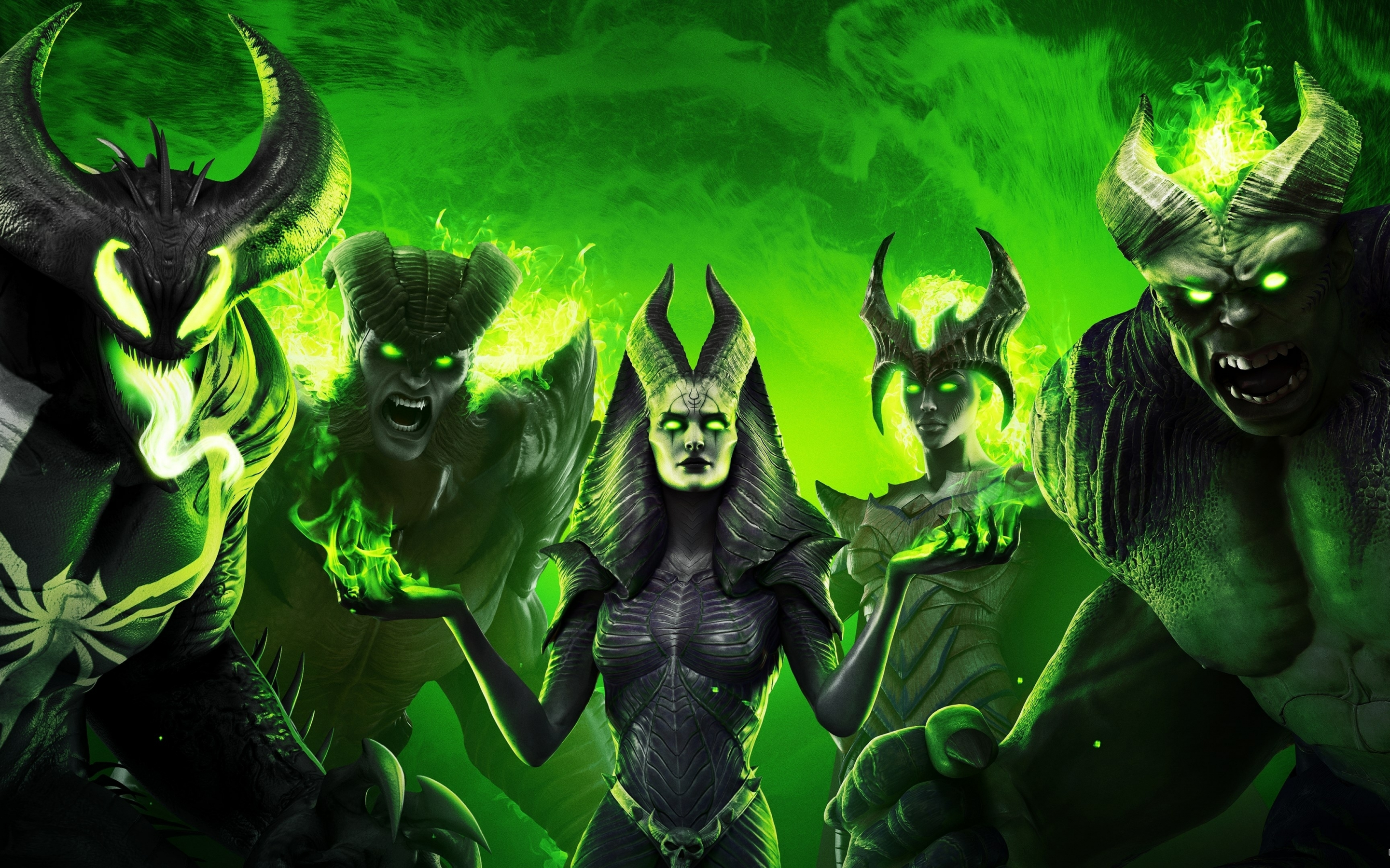 Marvel's Midnight Suns, legendary demons, devils, video game, 2880x1800 wallpaper