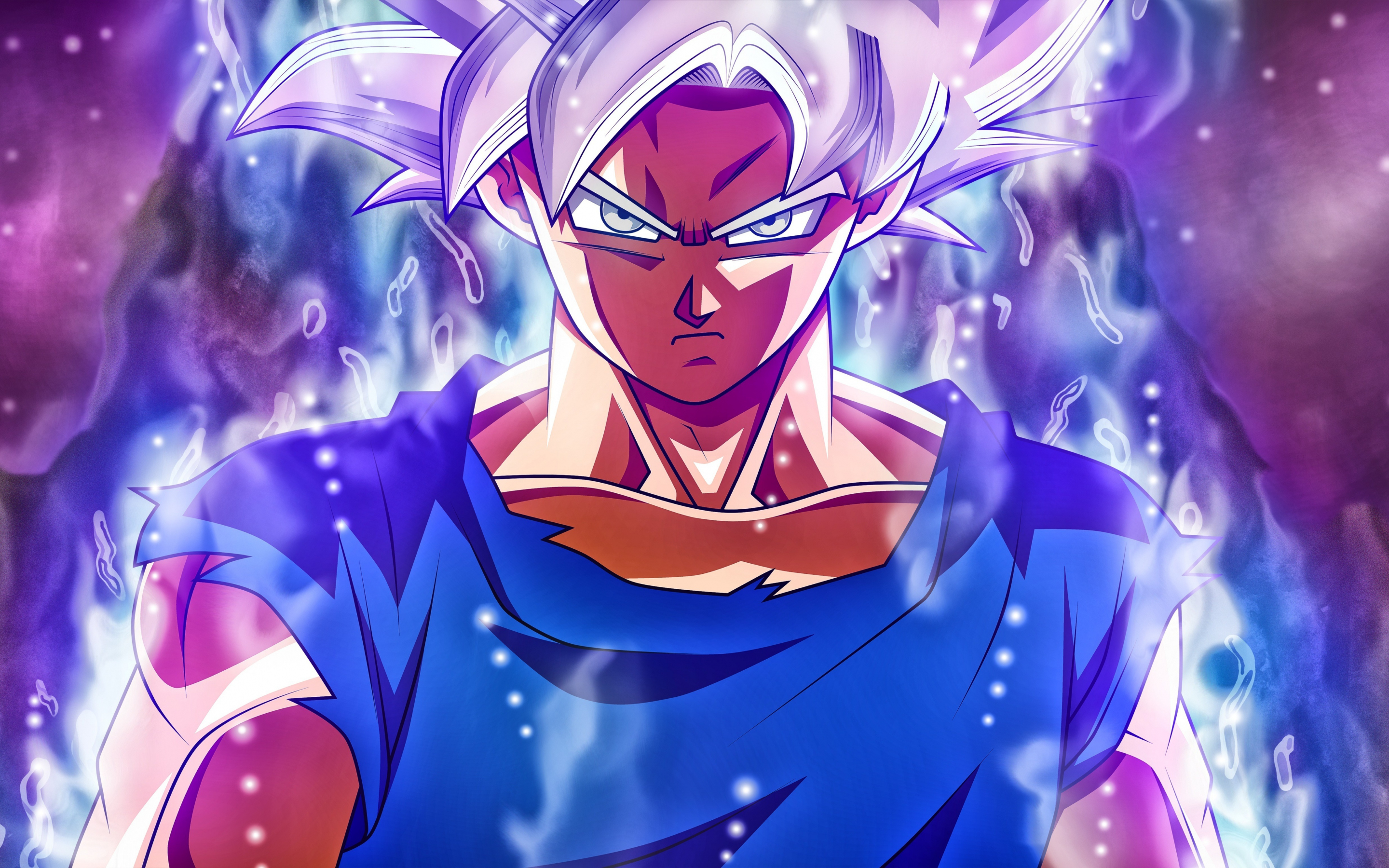Angry man, Goku, ultra instict power, 2880x1800 wallpaper