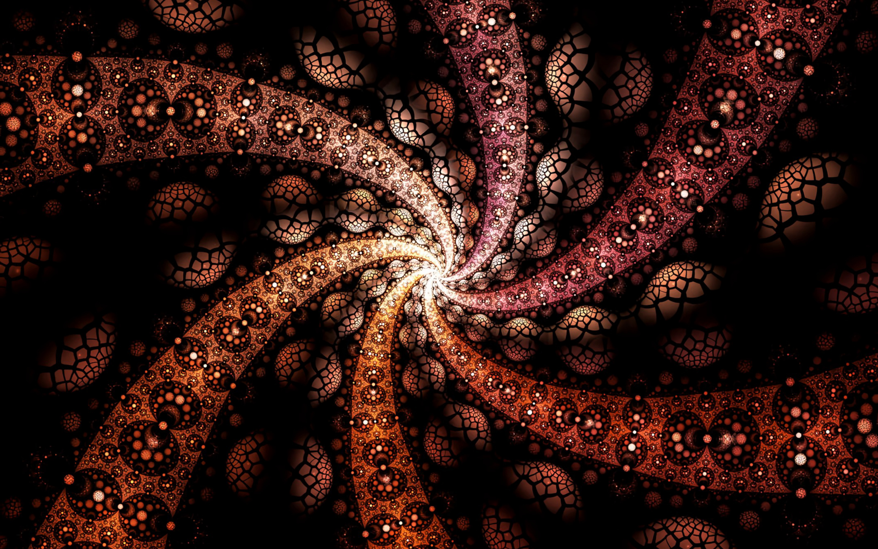 Abstract, fractal, lines, twisted, 2880x1800 wallpaper