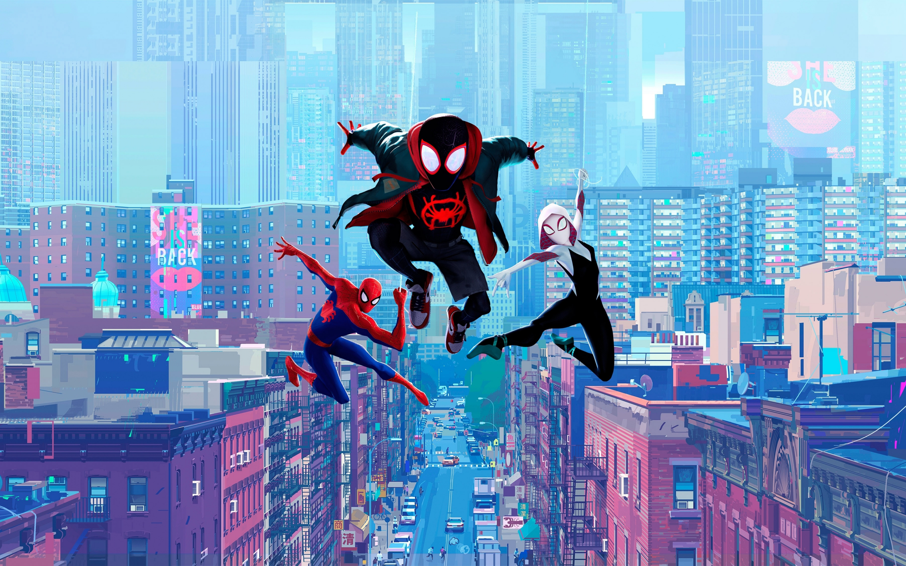 Movie, fan art, Spider-Man: Into the Spider-Verse, 2880x1800 wallpaper