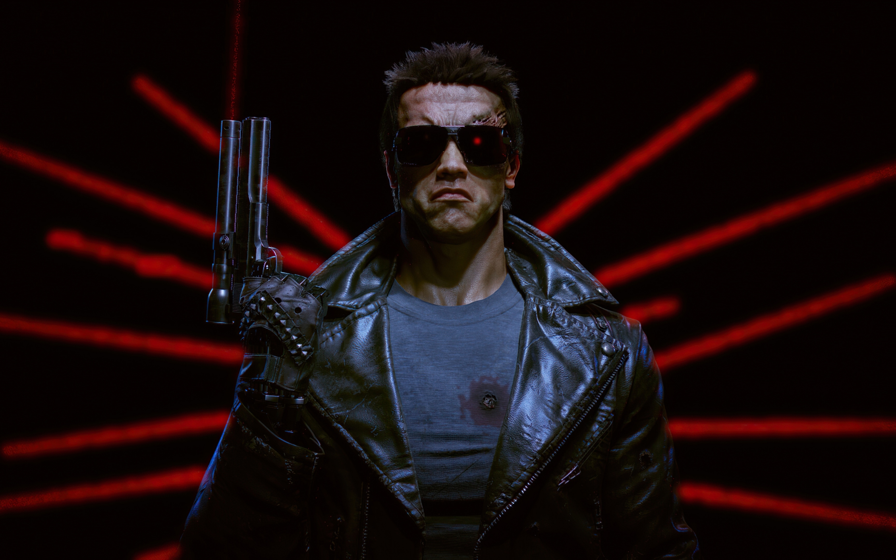 The Terminator, Arnold, fan art, 2880x1800 wallpaper