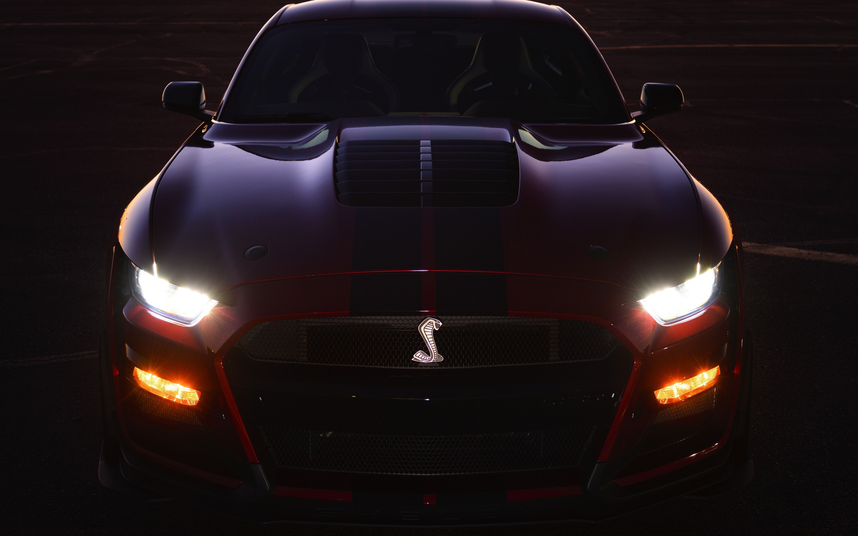 2020 car, Ford Mustang Shelby GT500, dark, muscle car, 2880x1800 wallpaper
